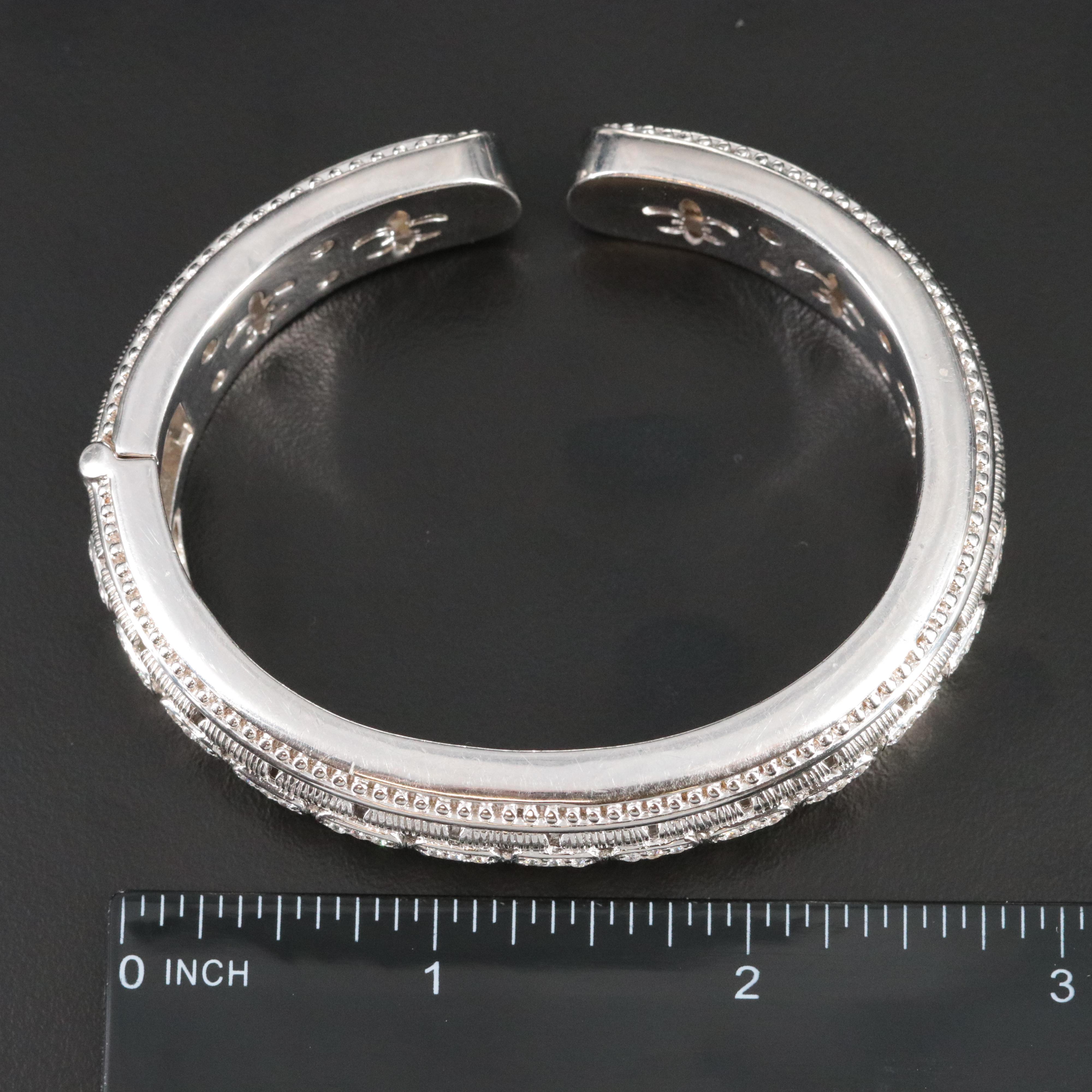 Judith Ripka Sterling Quartz, Mother-of-Pearl and Cubic Zirconia Kick Cuffs