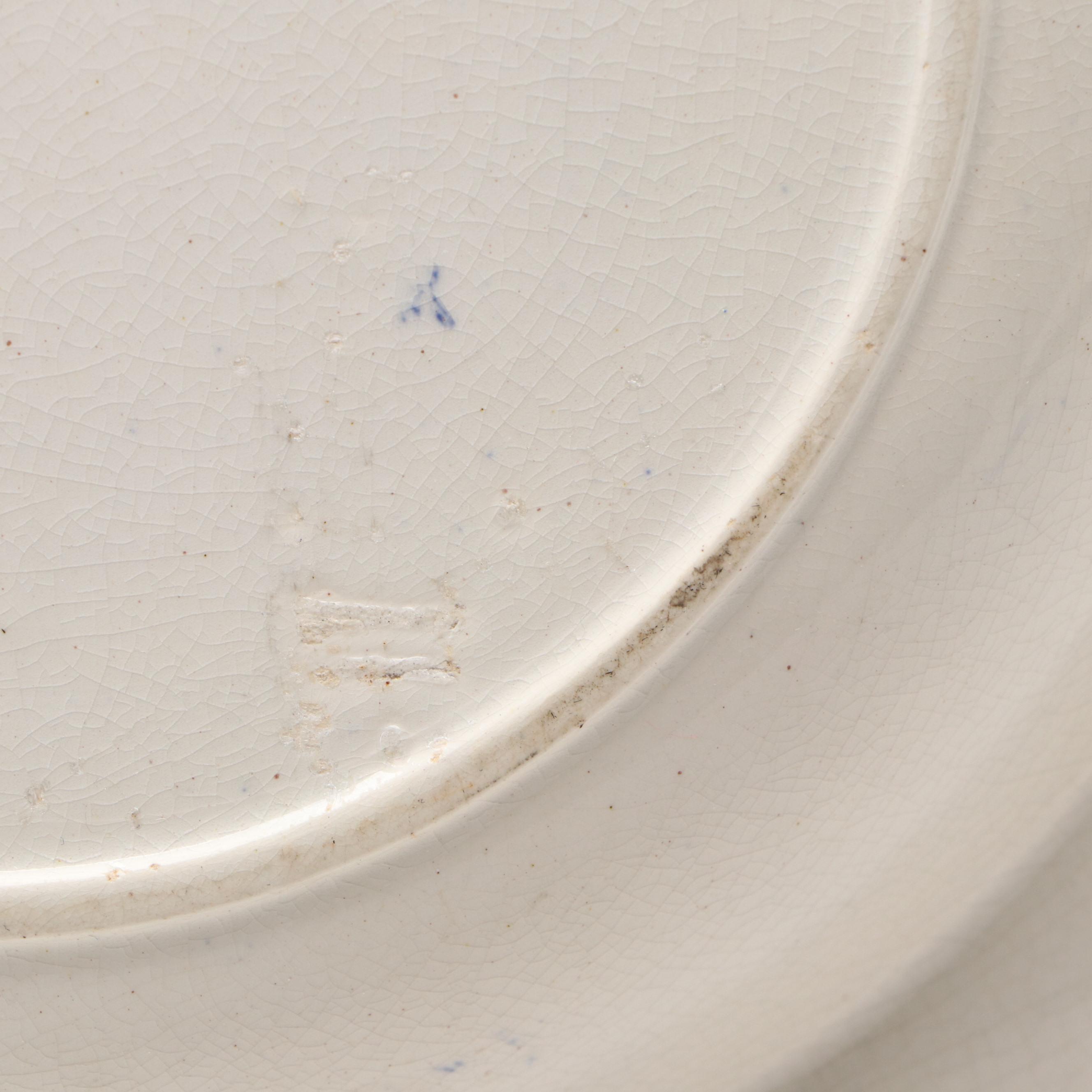 English Ironstone Blue Willow Soup Plate, 19th Century