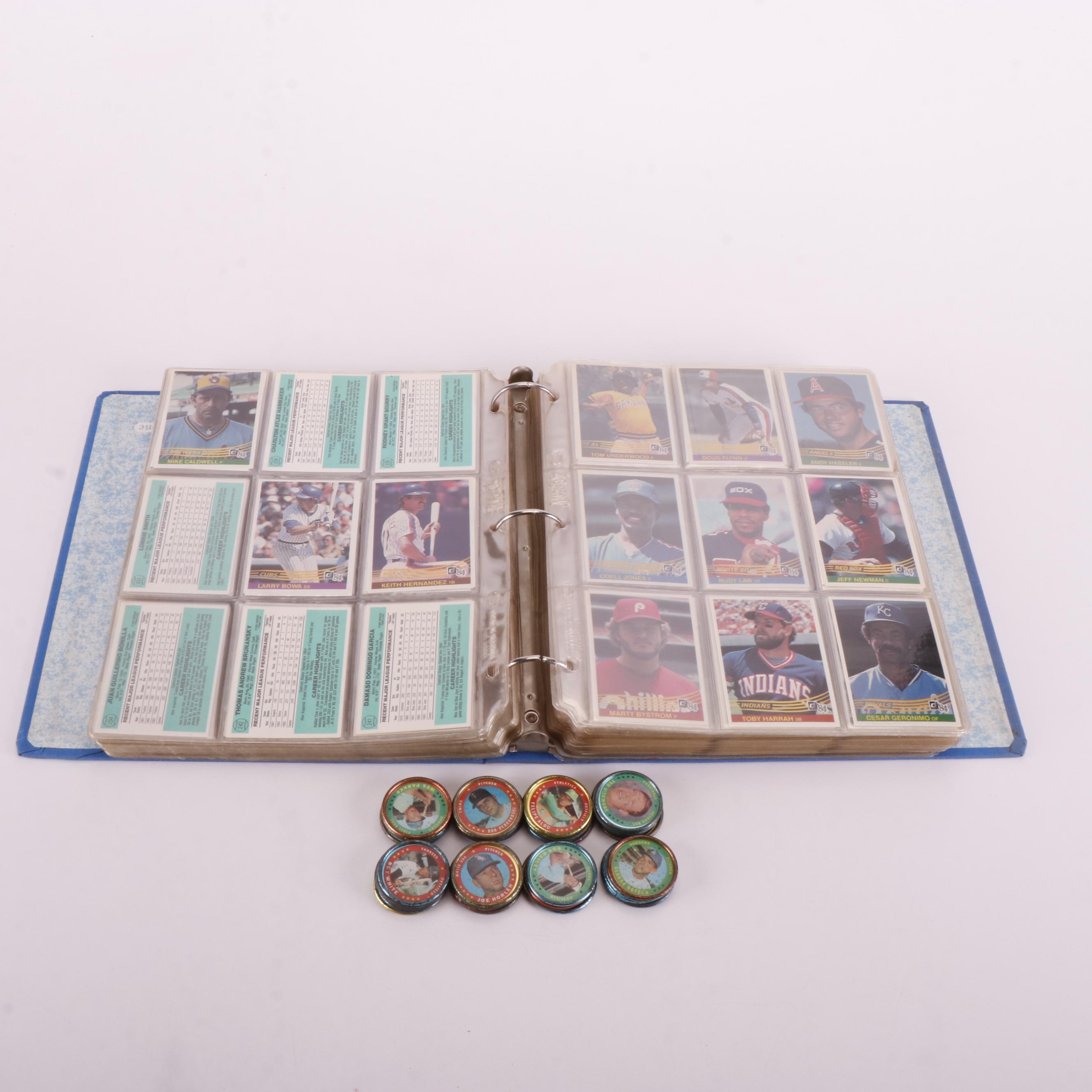 1984 Donruss Baseball Cards with 1971 Topps Coins Featuring Nolan Ryan, More