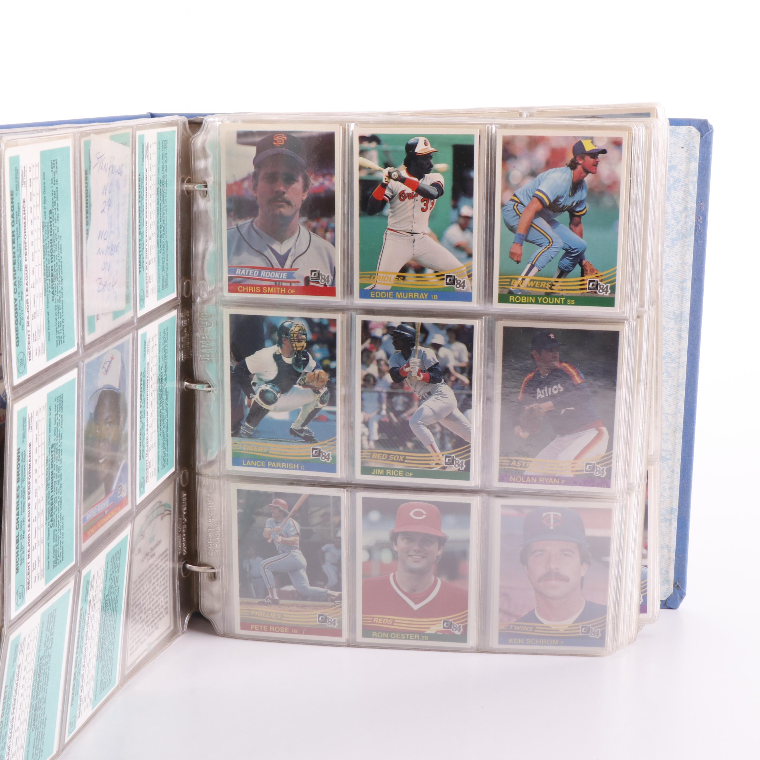 1984 Donruss Baseball Cards with 1971 Topps Coins Featuring Nolan Ryan, More