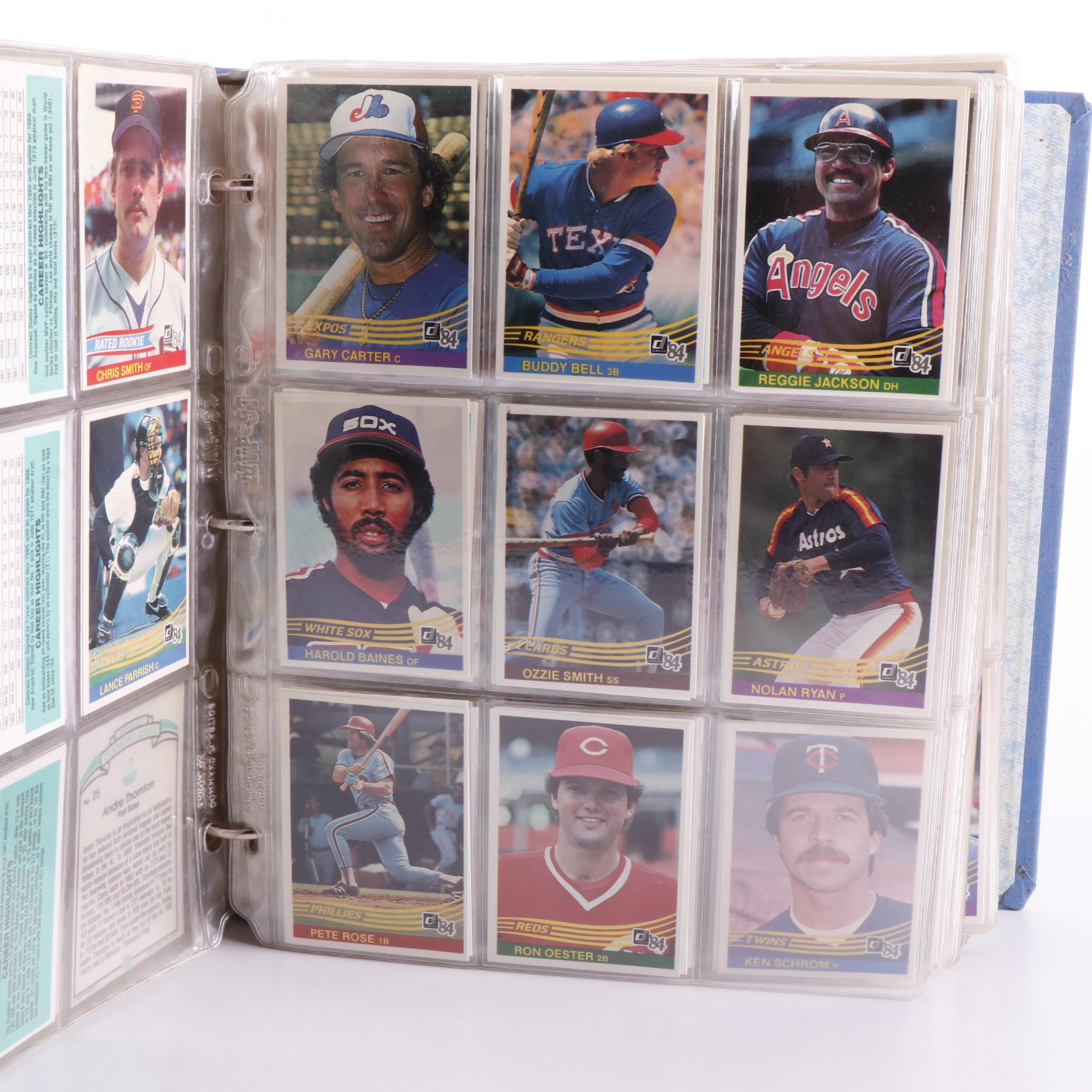 1984 Donruss Baseball Cards with 1971 Topps Coins Featuring Nolan Ryan, More