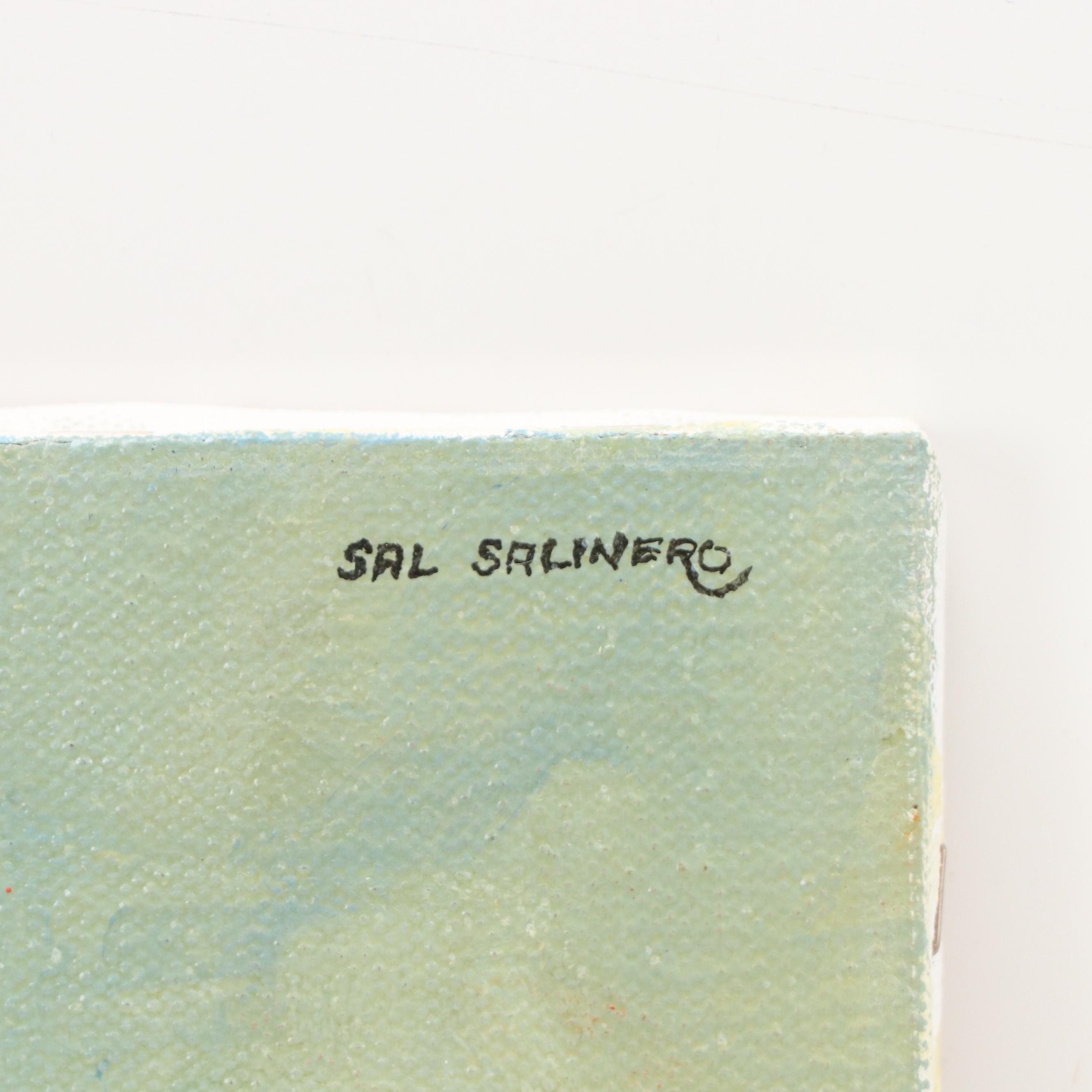 Sal Salinero Oil Painting of a Fish, Late 20th Century