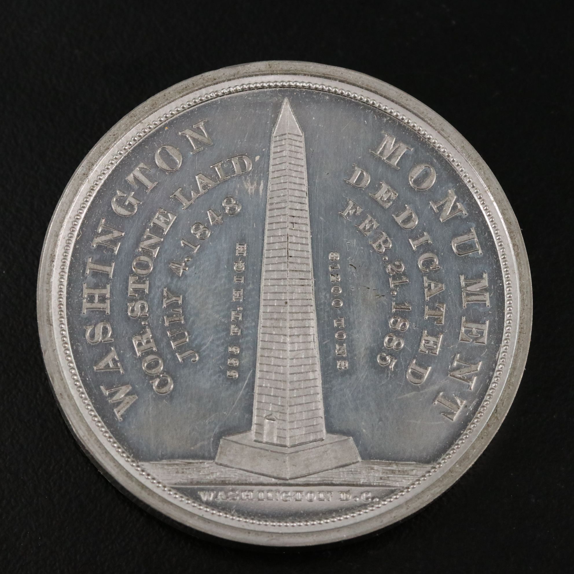 1885 Dedication of the Washington Monument Medal