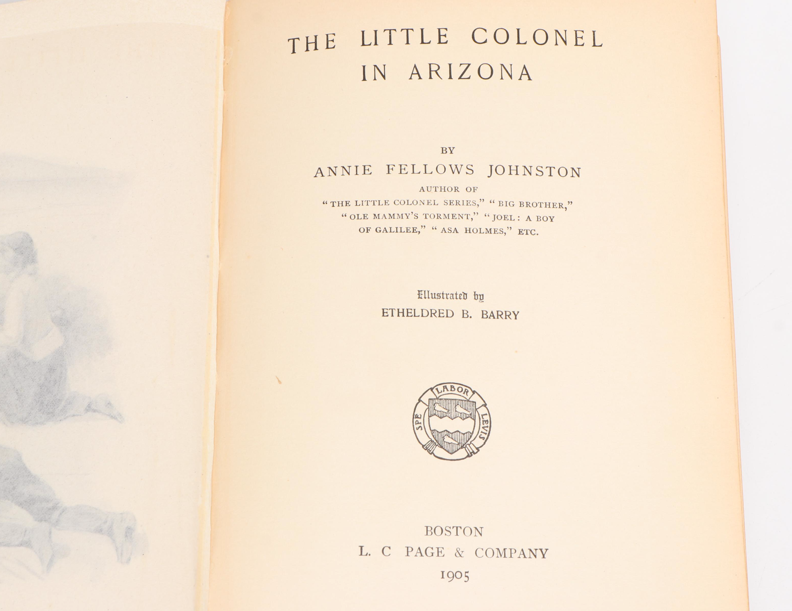 Illustrated "The Little Colonel in Arizona" by Annie Fellows Johnston, 1905
