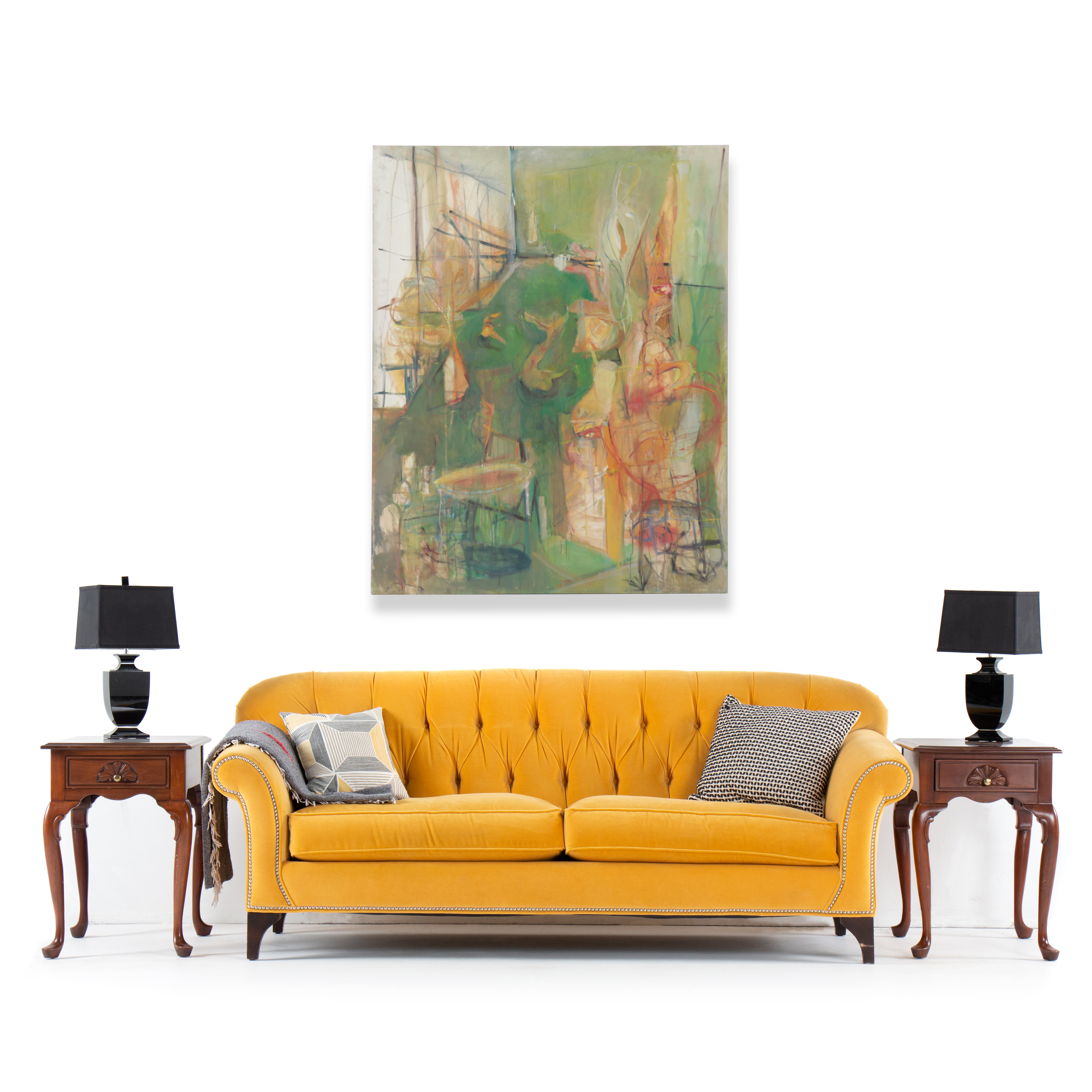 Large-Scale Abstract Oil Painting, Late 20th Century