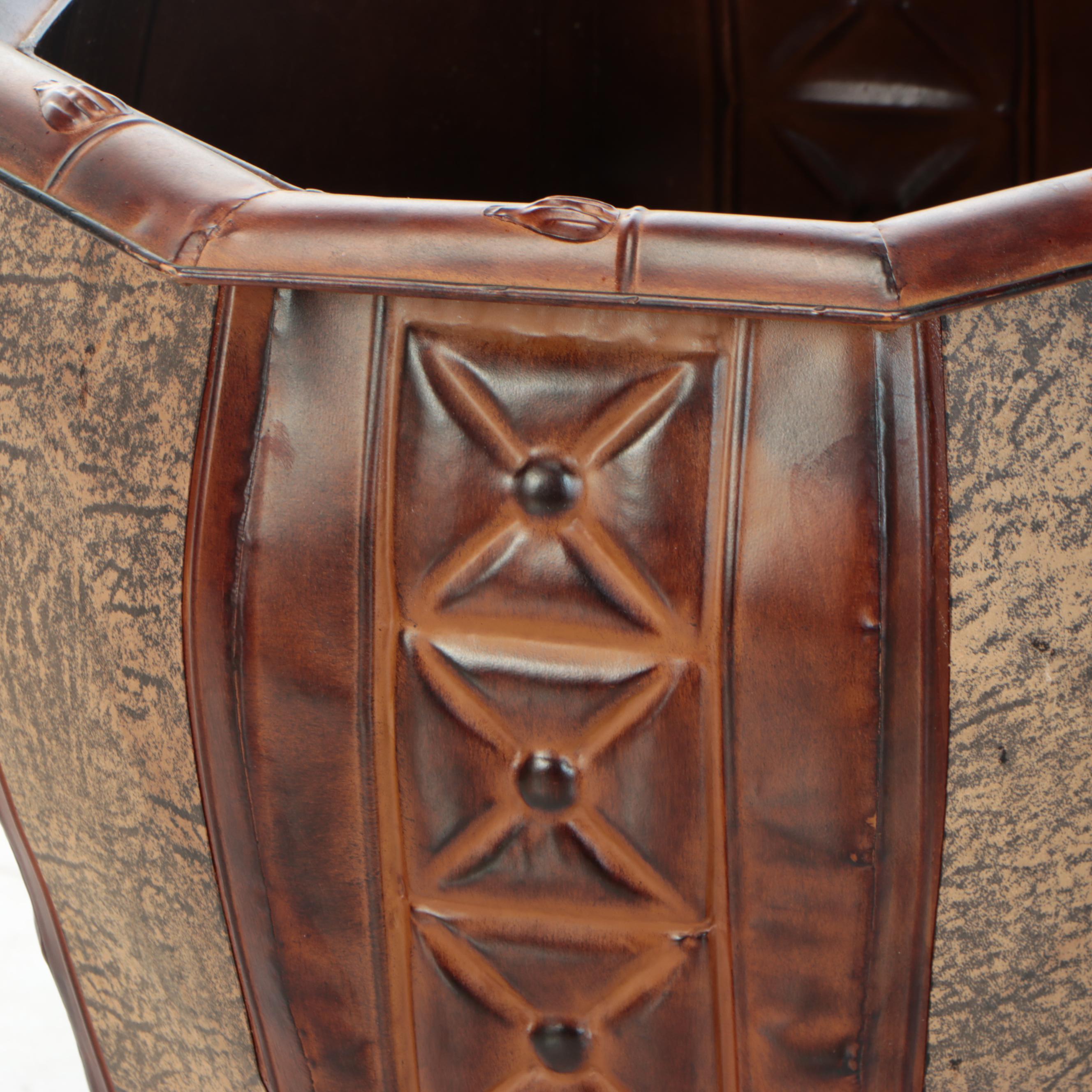 Chinese Decorator Pressed Metal Jardinière, 21st Century