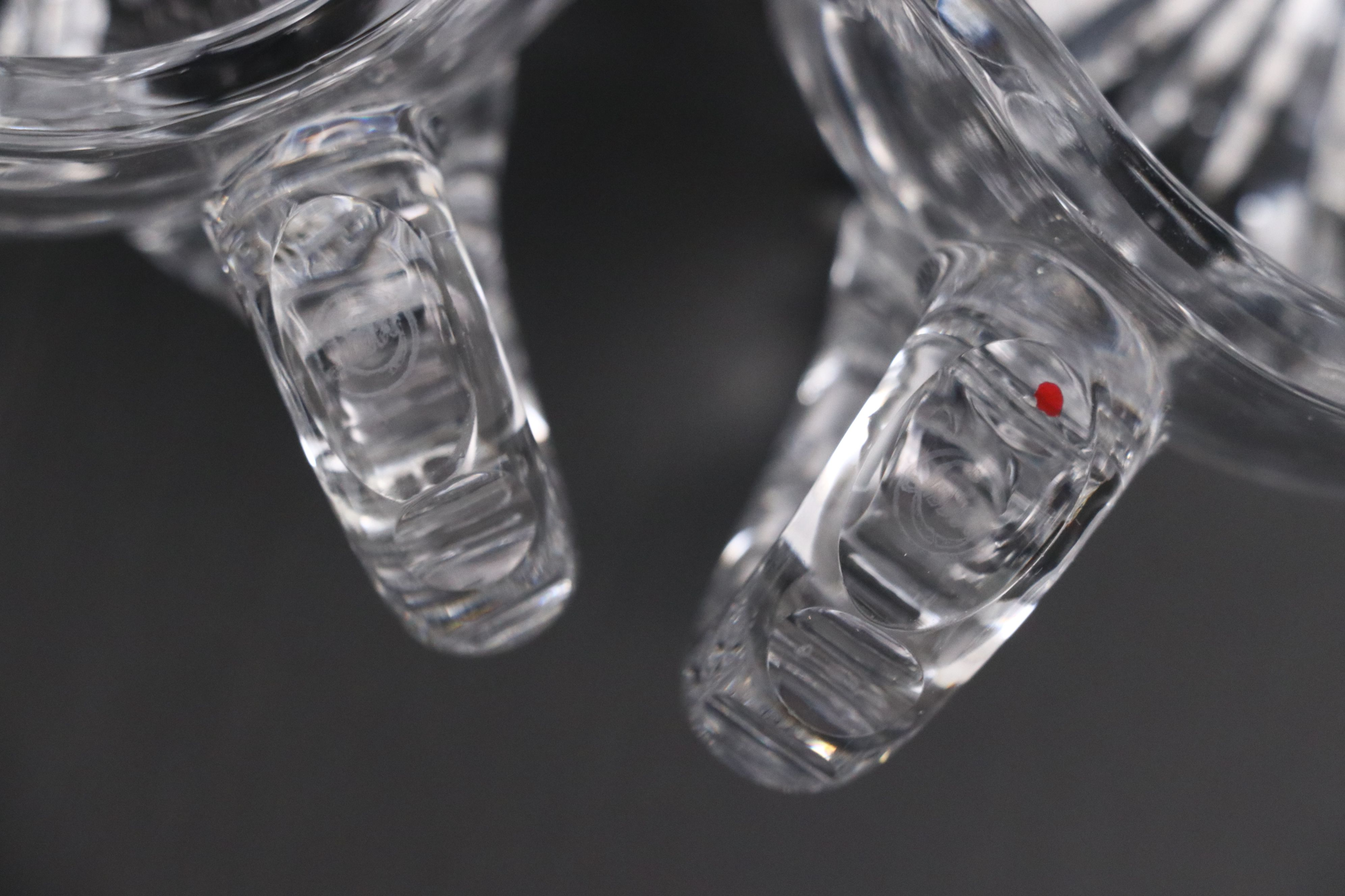 Diamond and Star Crystal Cut Footed Bowl with Other Table Accessories