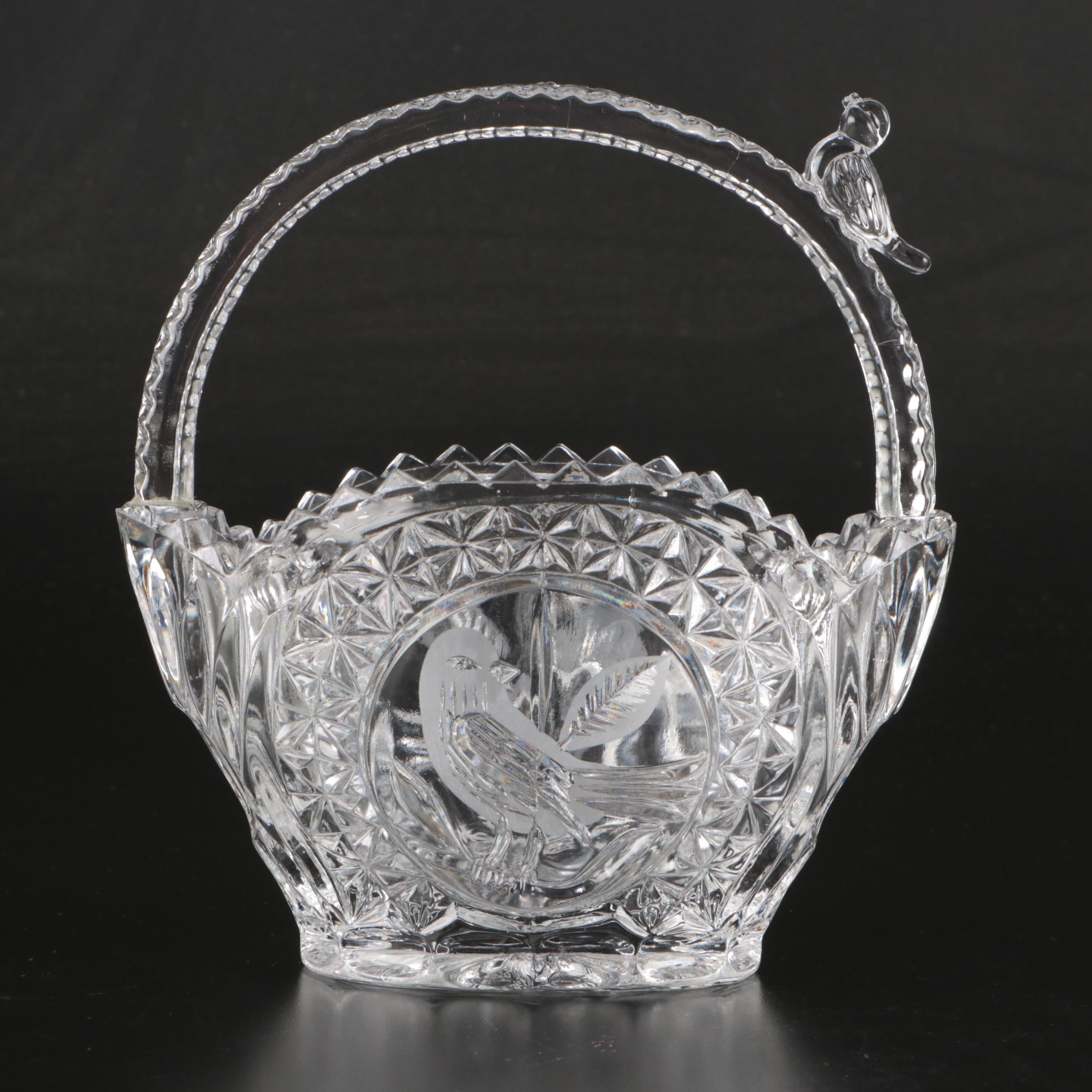Fifth Avenue Crystal "Venice" Handled Basket with Other Handled Baskets