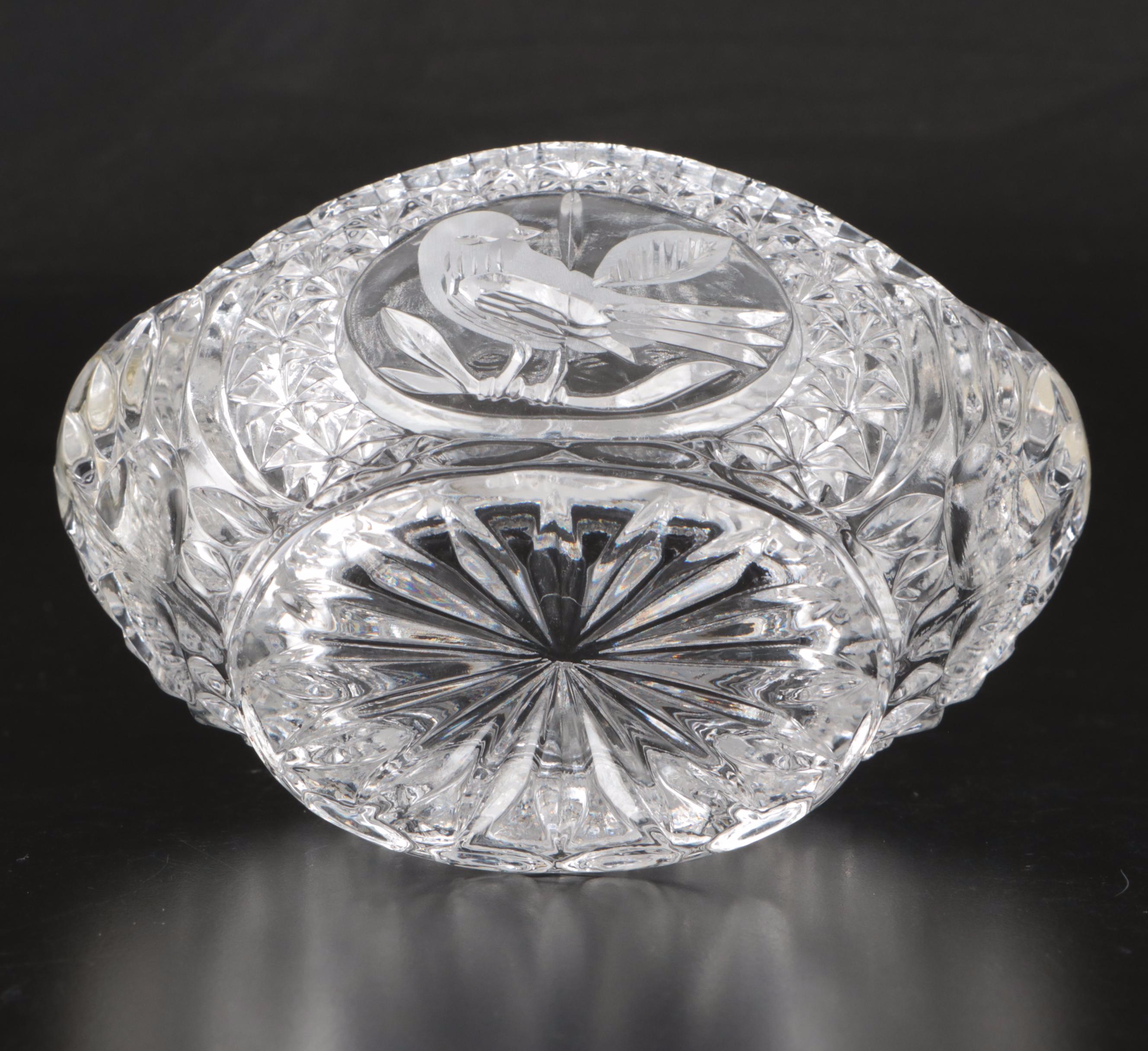 Fifth Avenue Crystal "Venice" Handled Basket with Other Handled Baskets