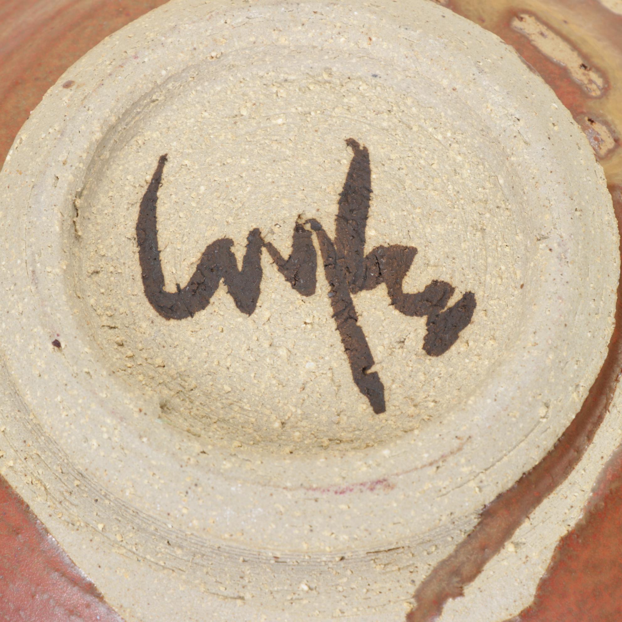 Hand-Thrown Pottery Teapot and Bowl, Late 20th Century