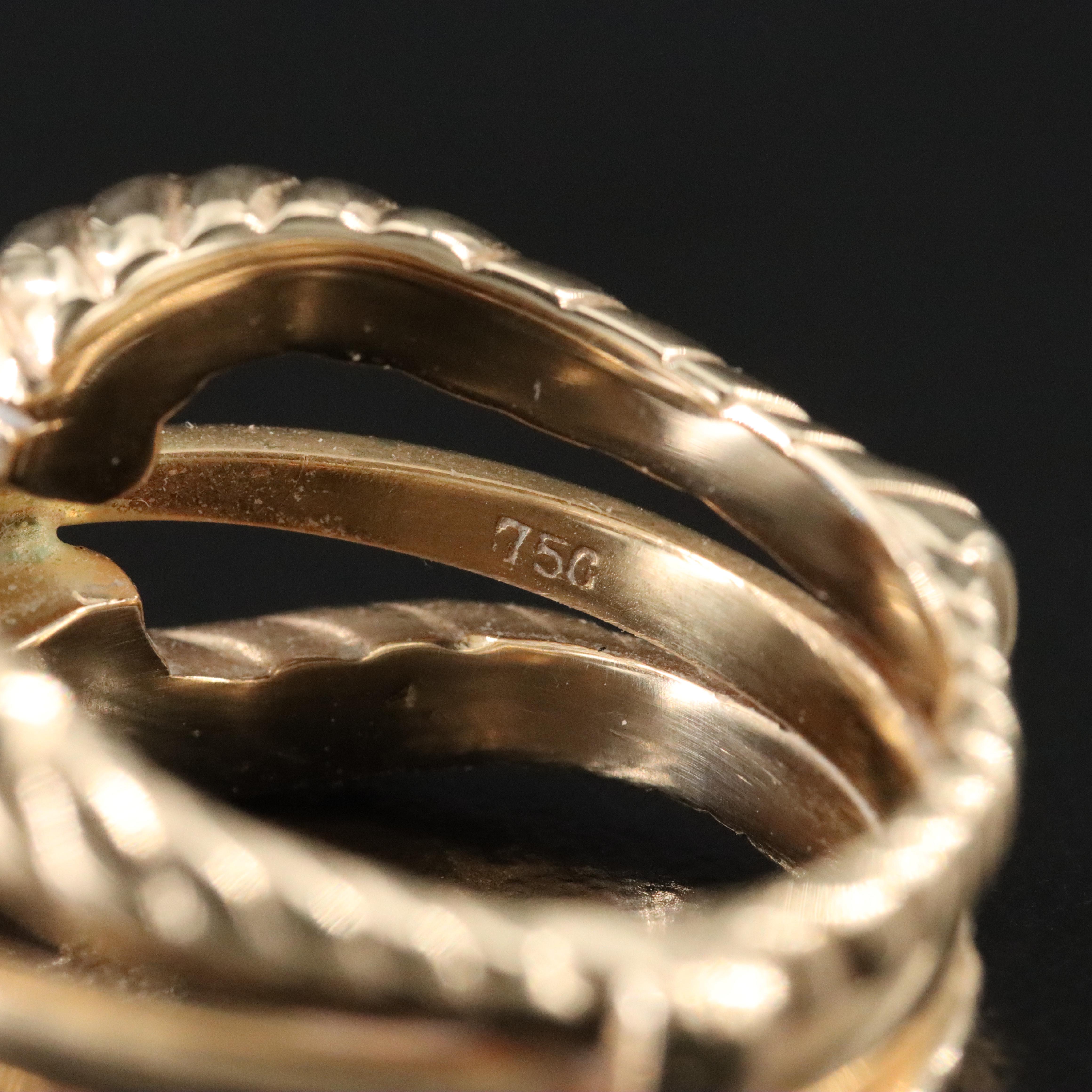 18K and 14K 1.02 CT Sapphire and Diamond Ring