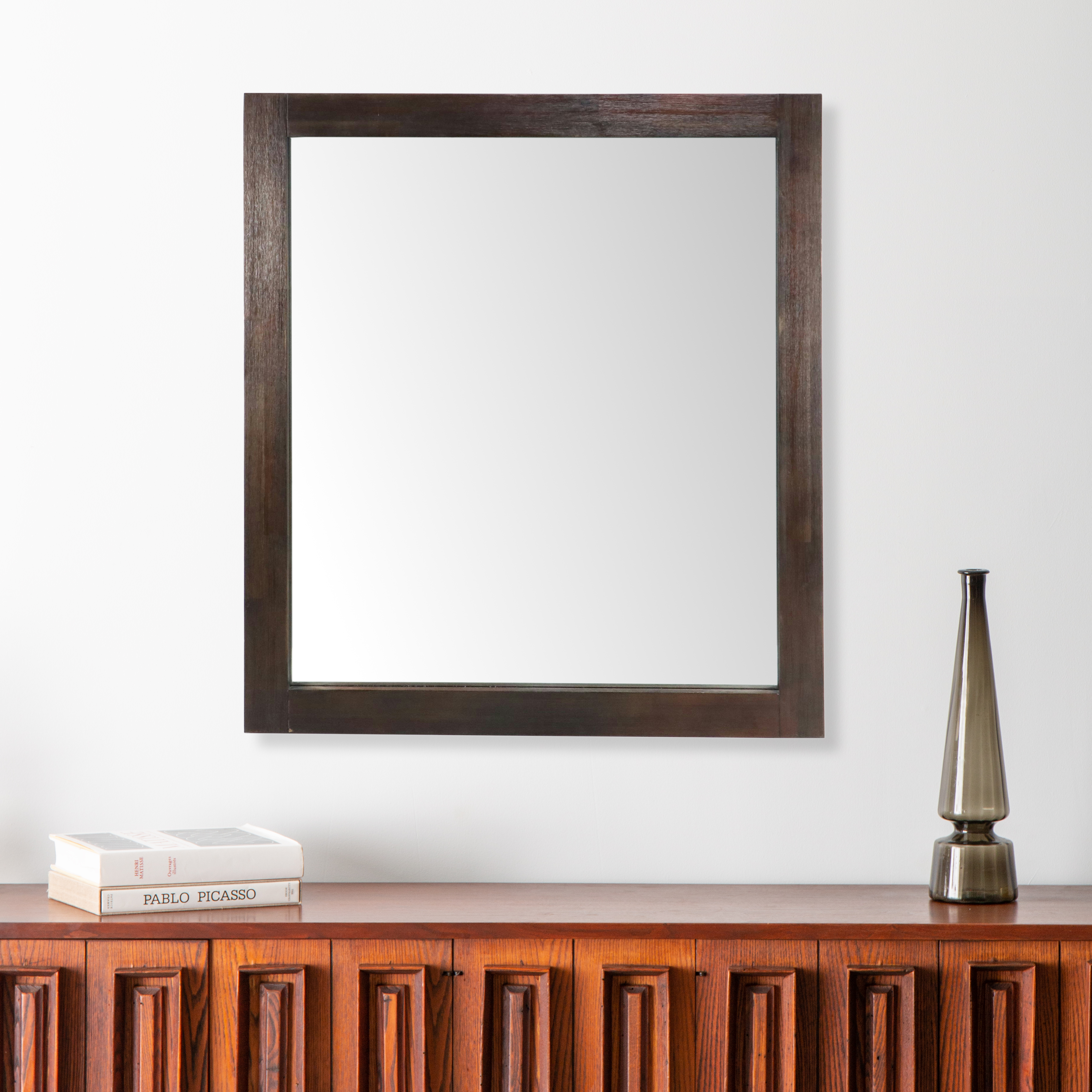 Contemporary Wood Framed Vanity Mirror