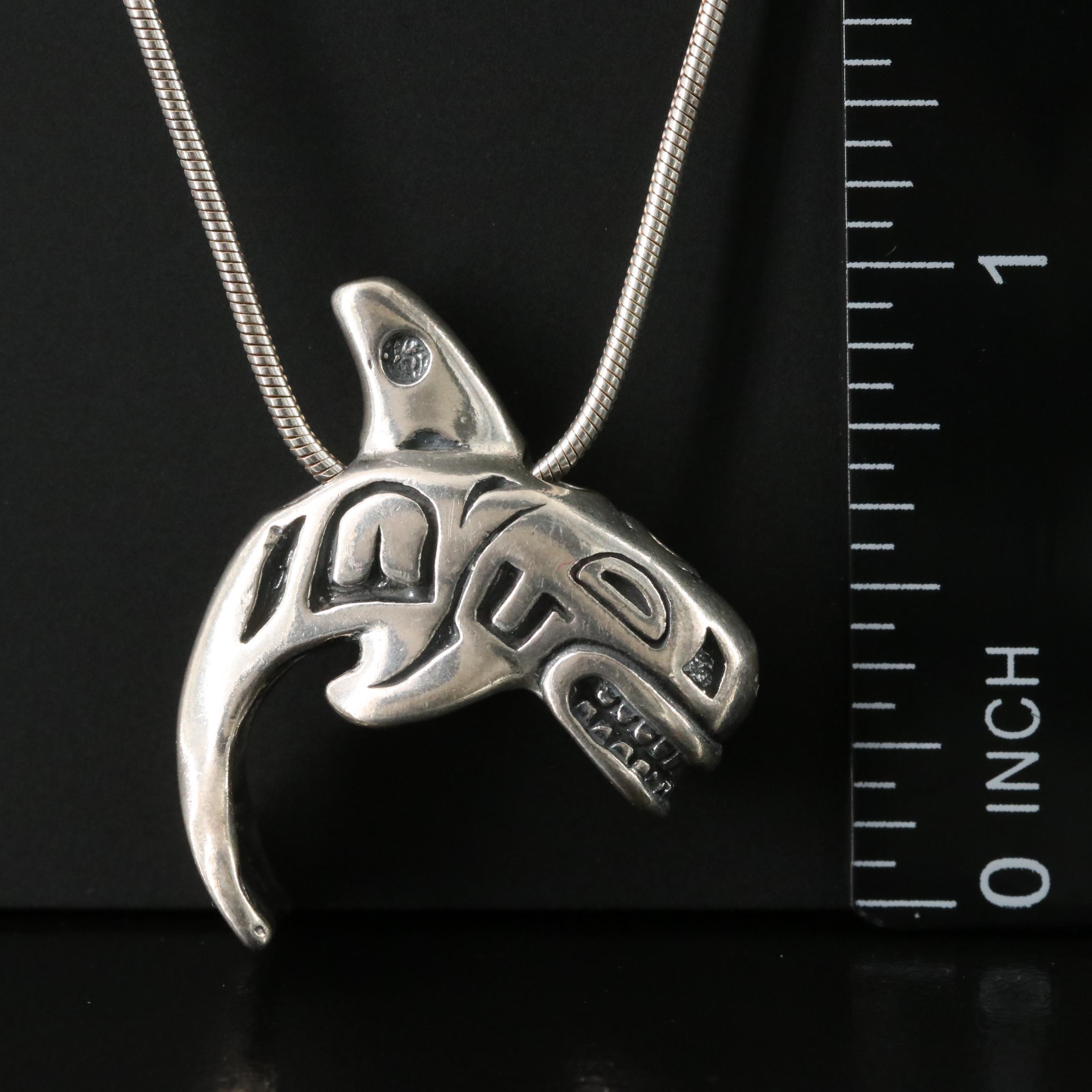 Dakota West Design Sterling Pacific Northwestern Orca Necklace