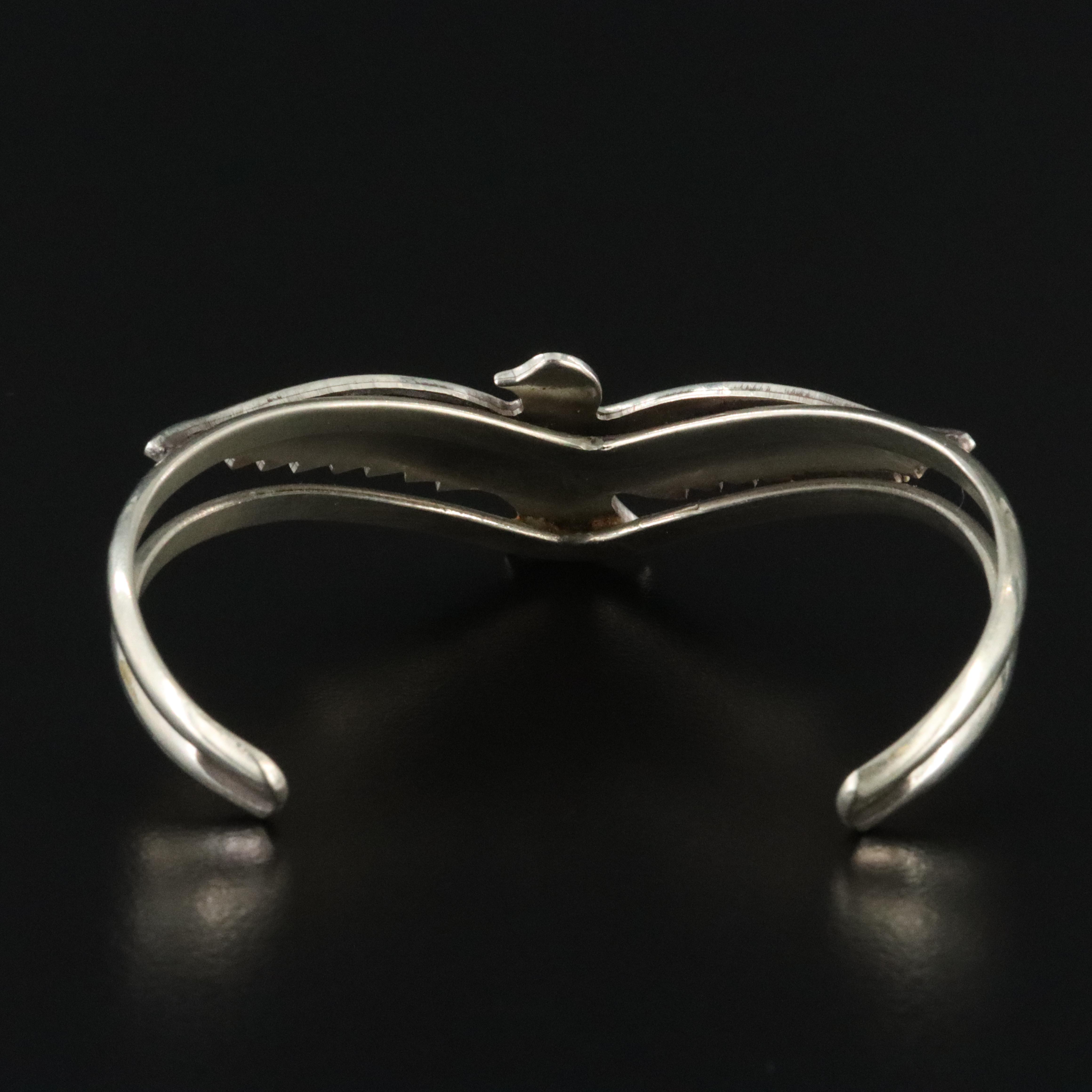 Abalone Inlay Bird Cuff Bracelet