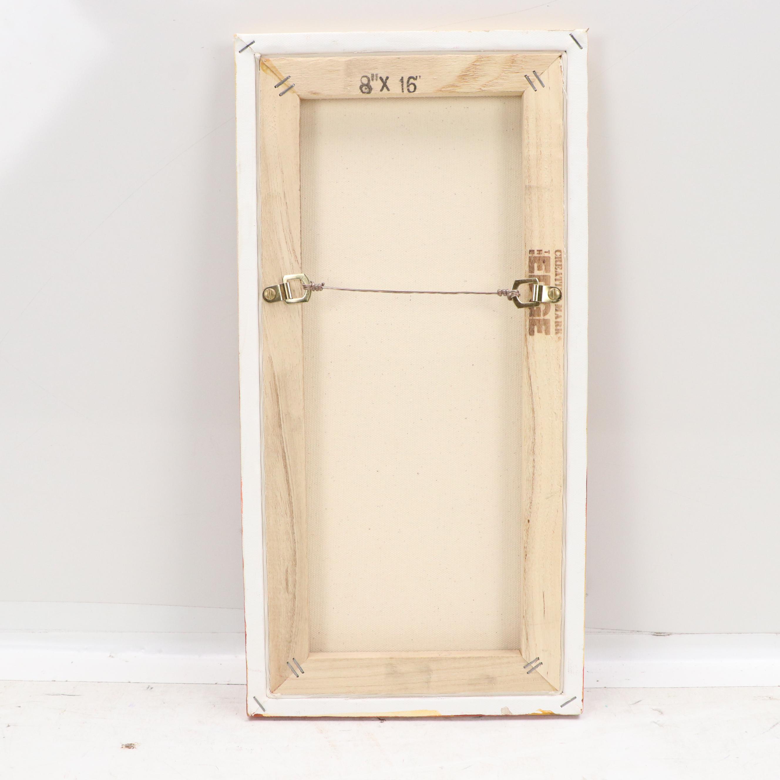 Stylized Acrylic Painting of a Bear "Parkshot," 21st Century