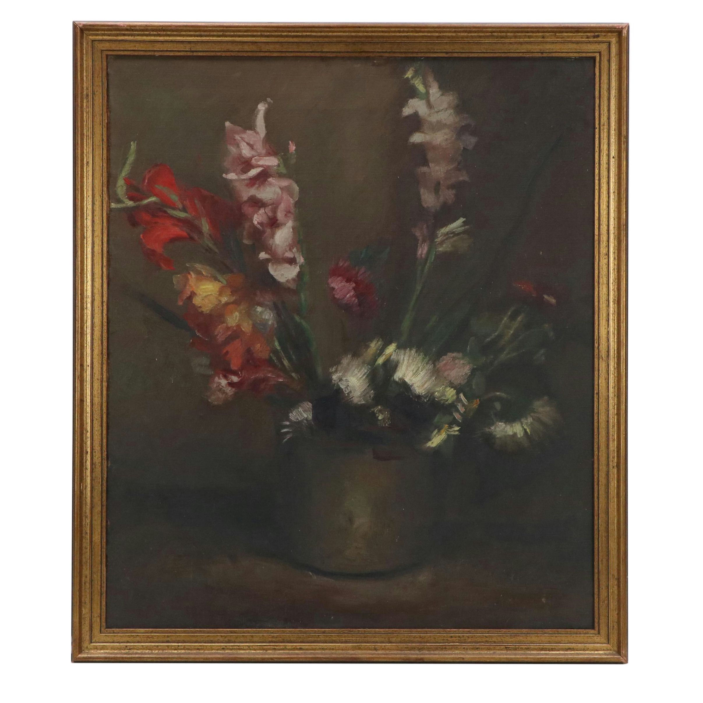 Floral Still Life Oil Painting, Late 19th/ 20th Century