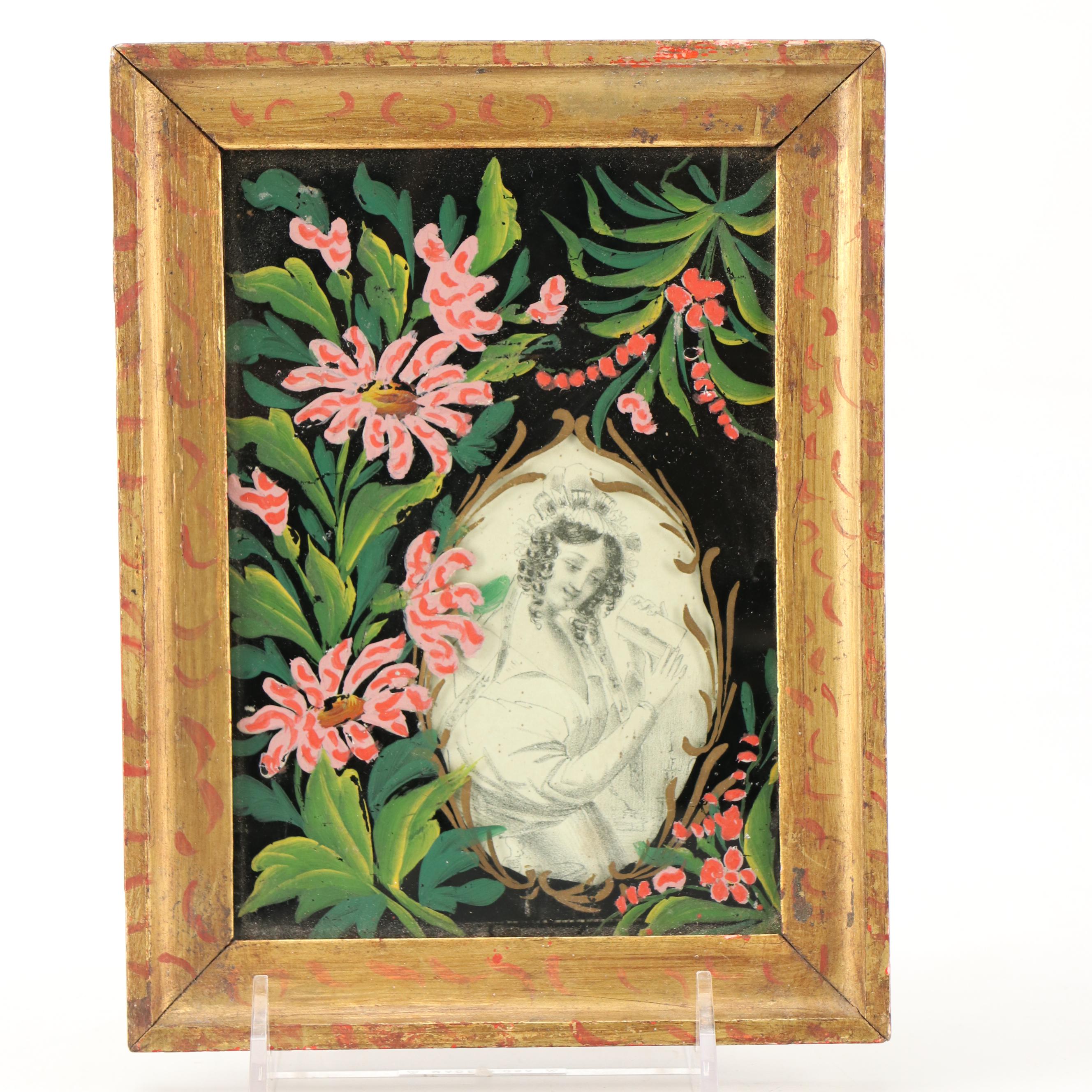 Porcelain Collector Plates with Framed Ribbon Art