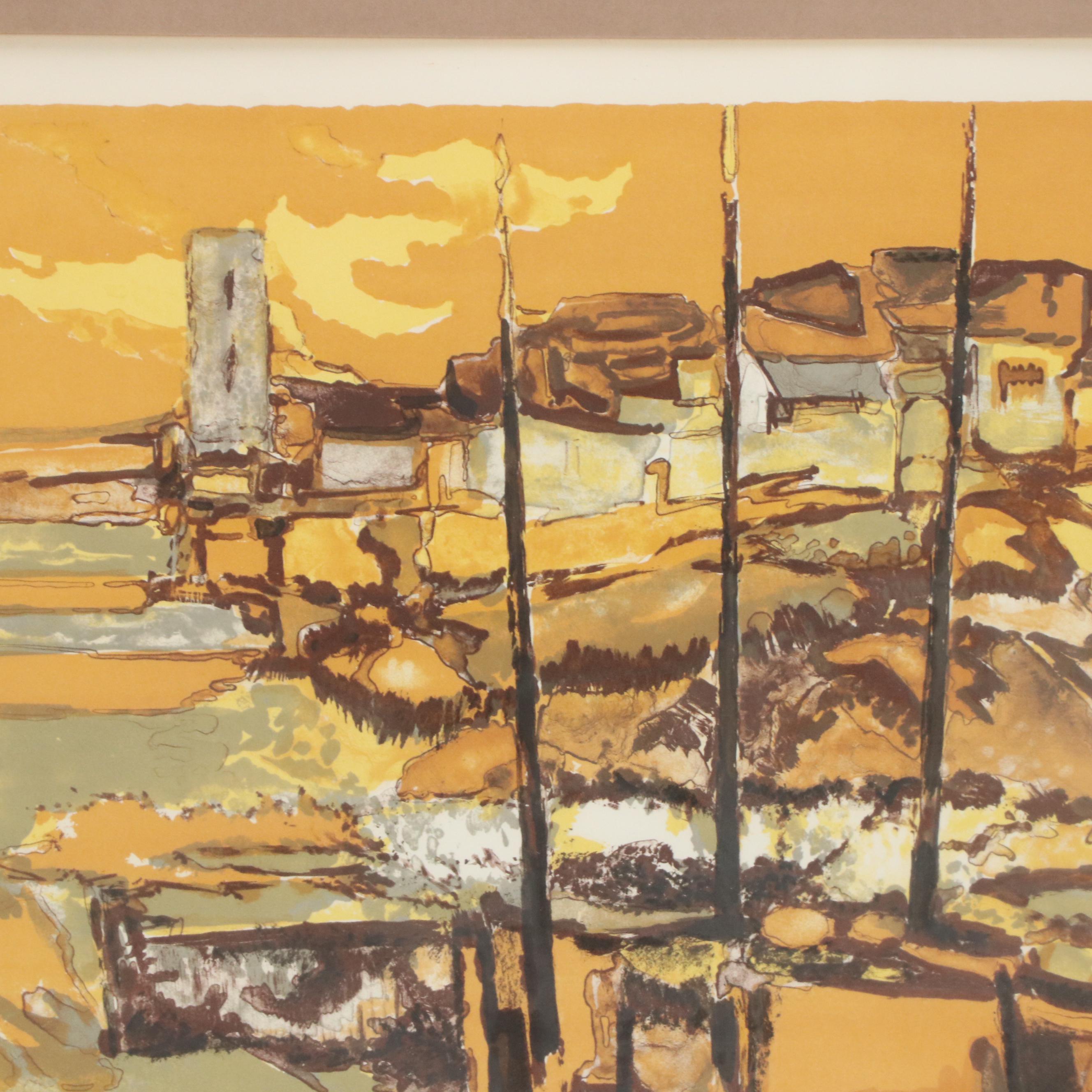 Eliane Thiollier Modern Lithograph, Mid-Late 20th Century