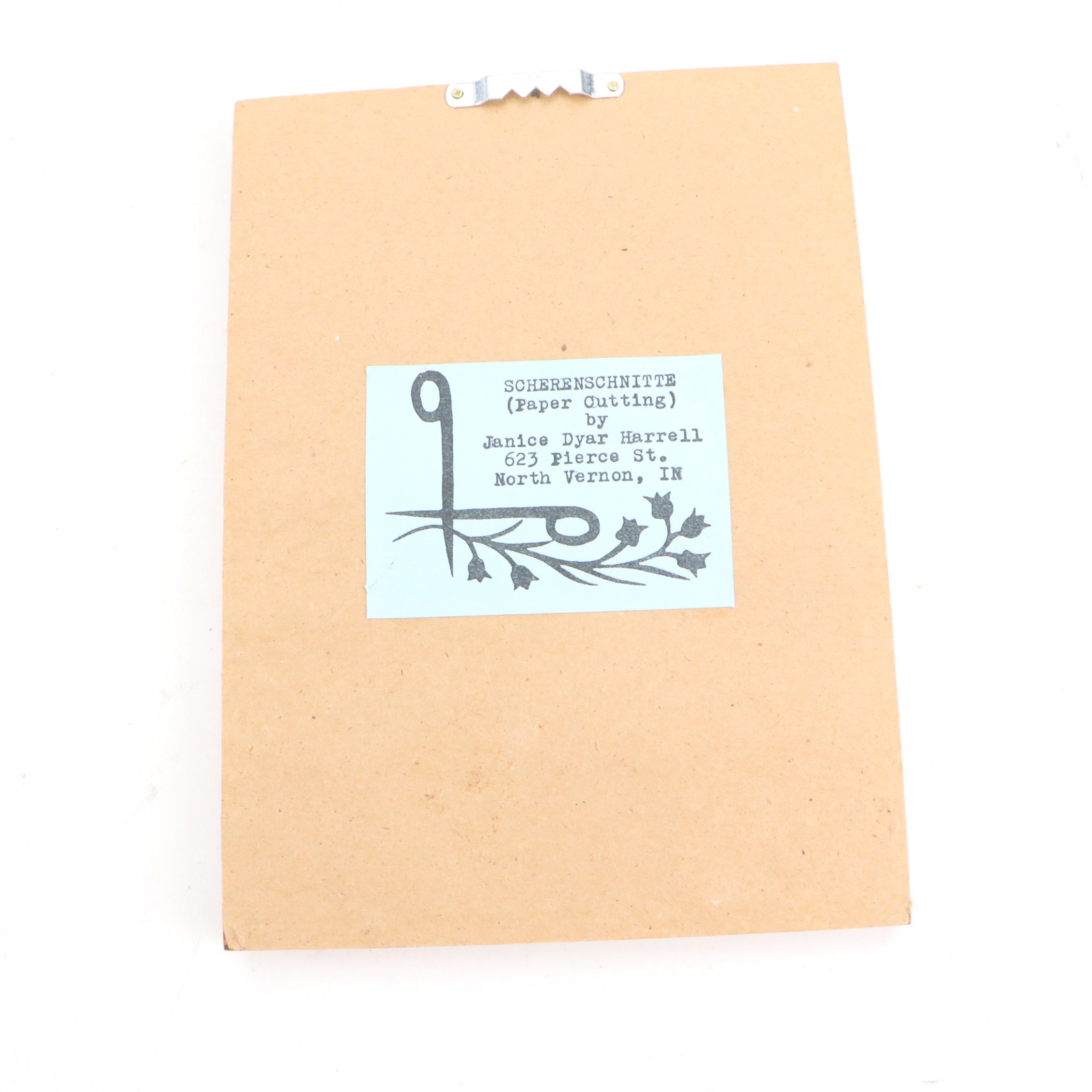 Janice Dyar Harrell Scherenschnitte Paper Cutting and Other Silhouette Art