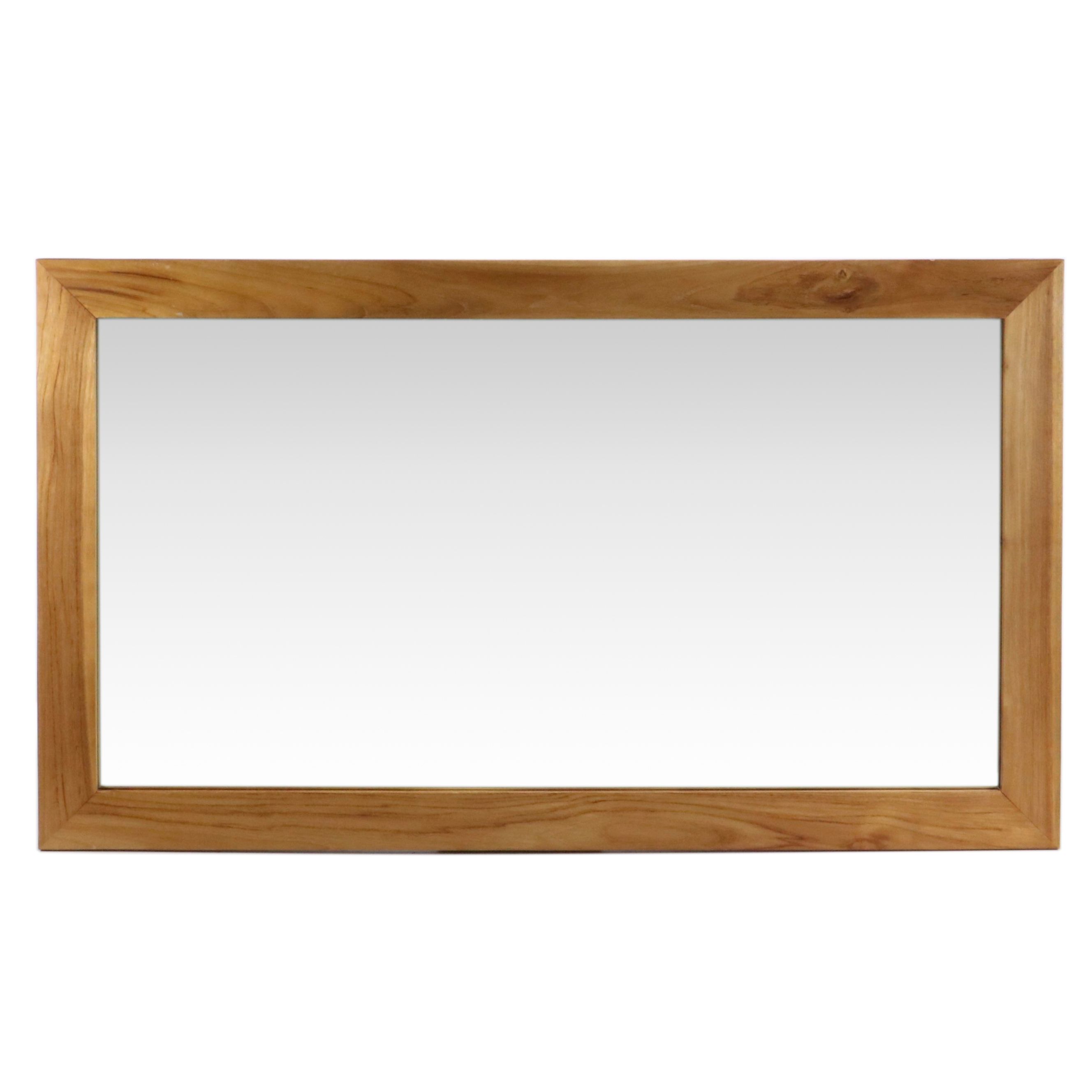 Contemporary Teak Framed Vanity Mirror