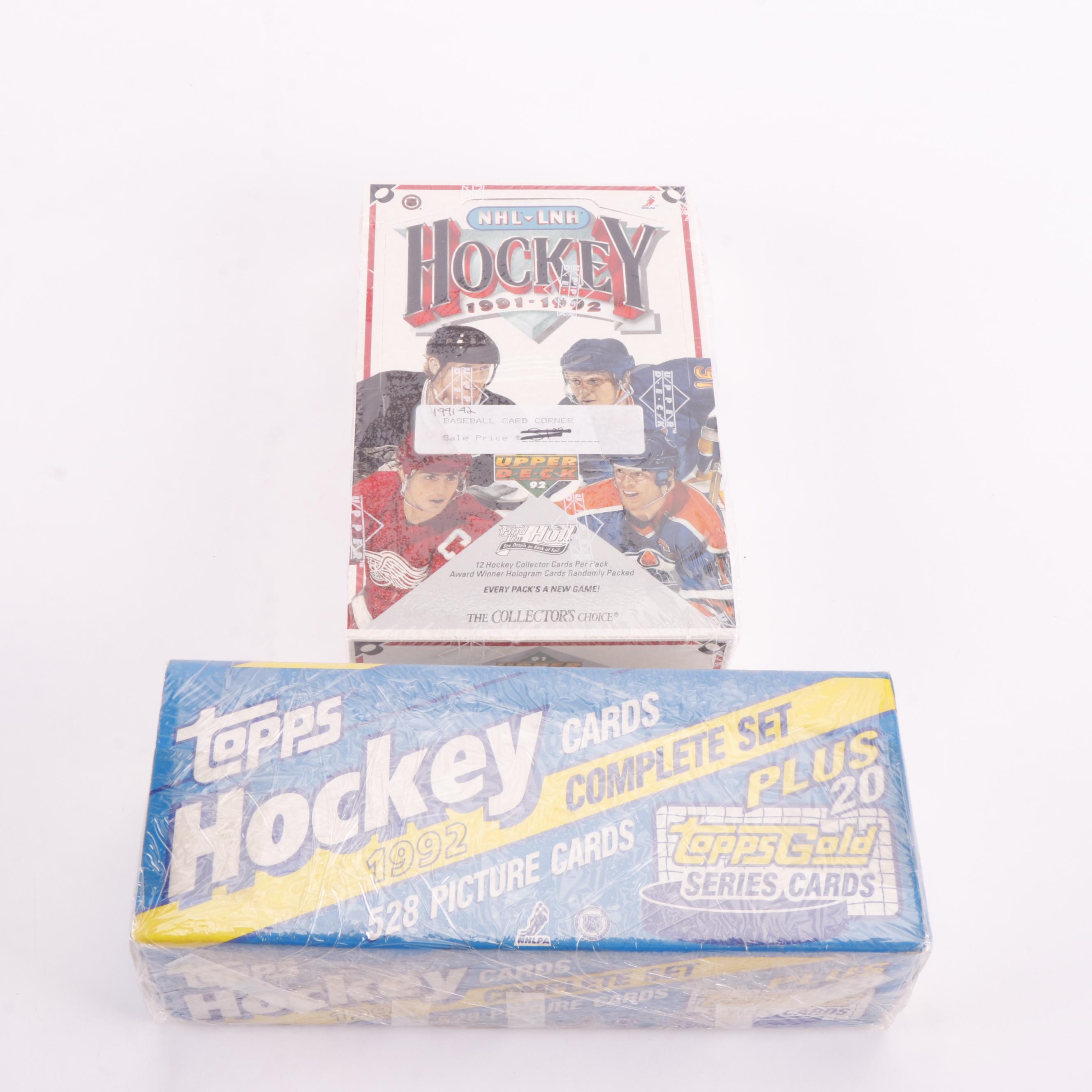 Bowman, Topps, with Other Sealed Hockey Card Sets and Wax Packs, 1990s