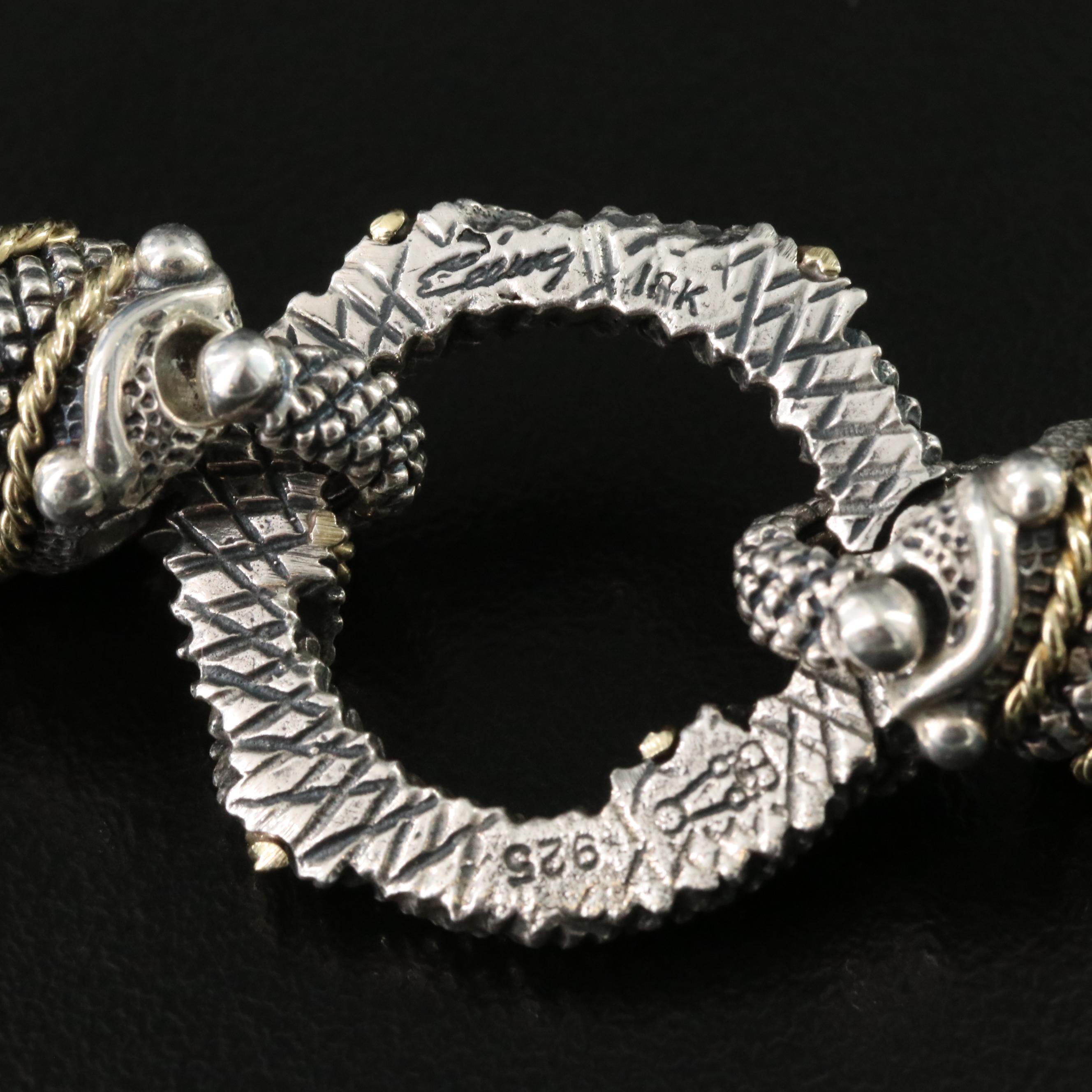 Elling Sterling and Bead Torsade Necklace with 18K Accents