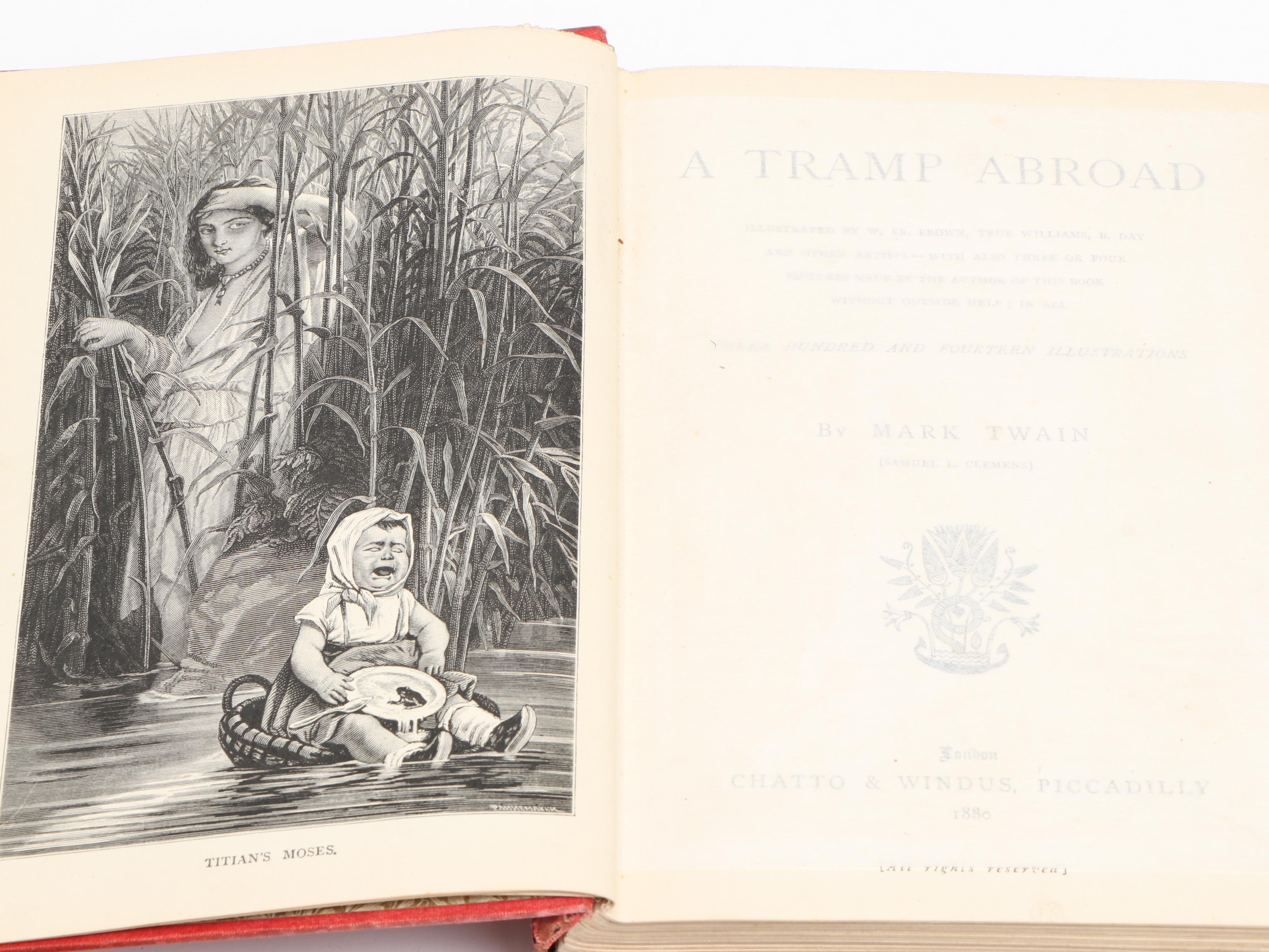 First UK Edition "A Tramp Abroad" by Mark Twain, 1880