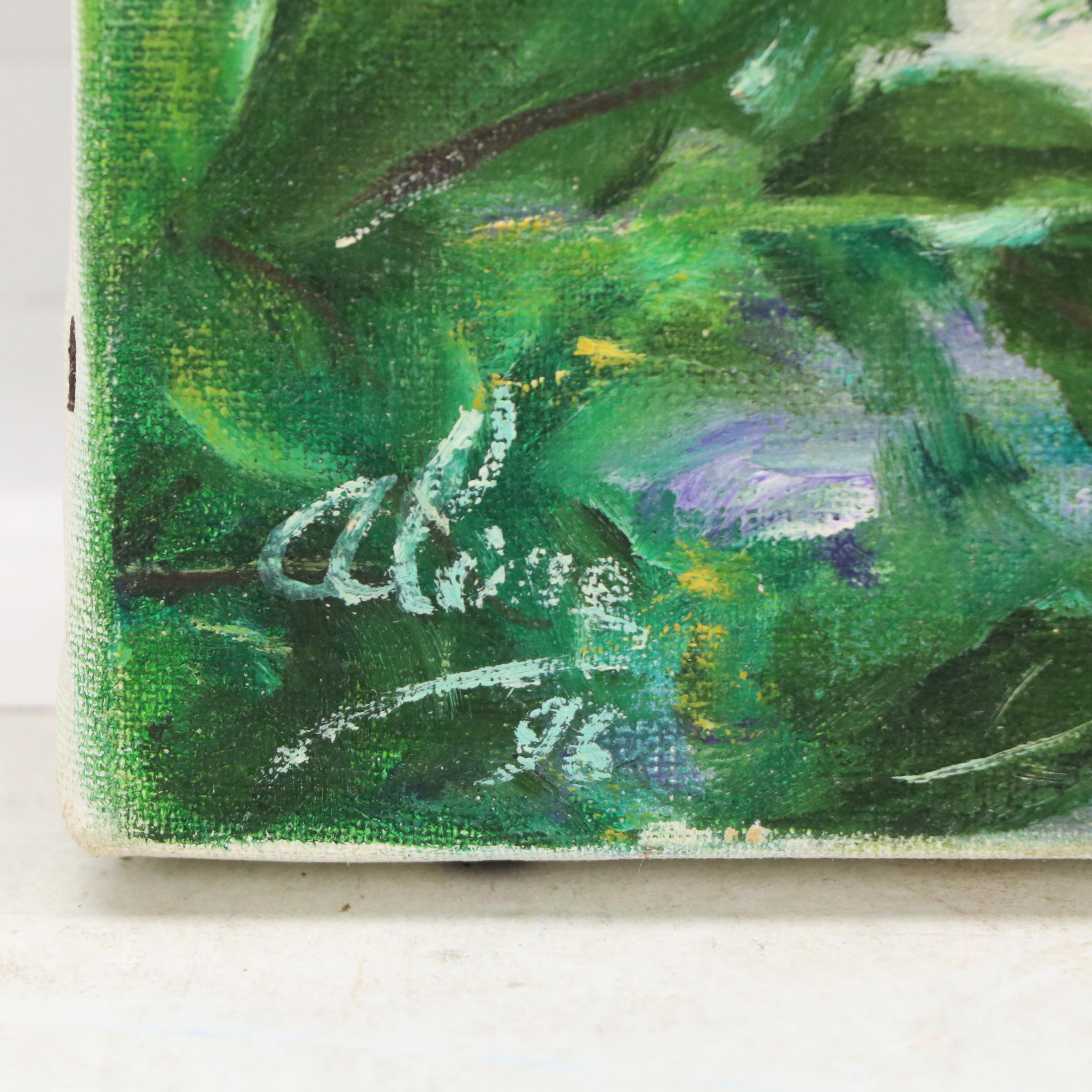 Garden Courtyard Oil Painting, 1996