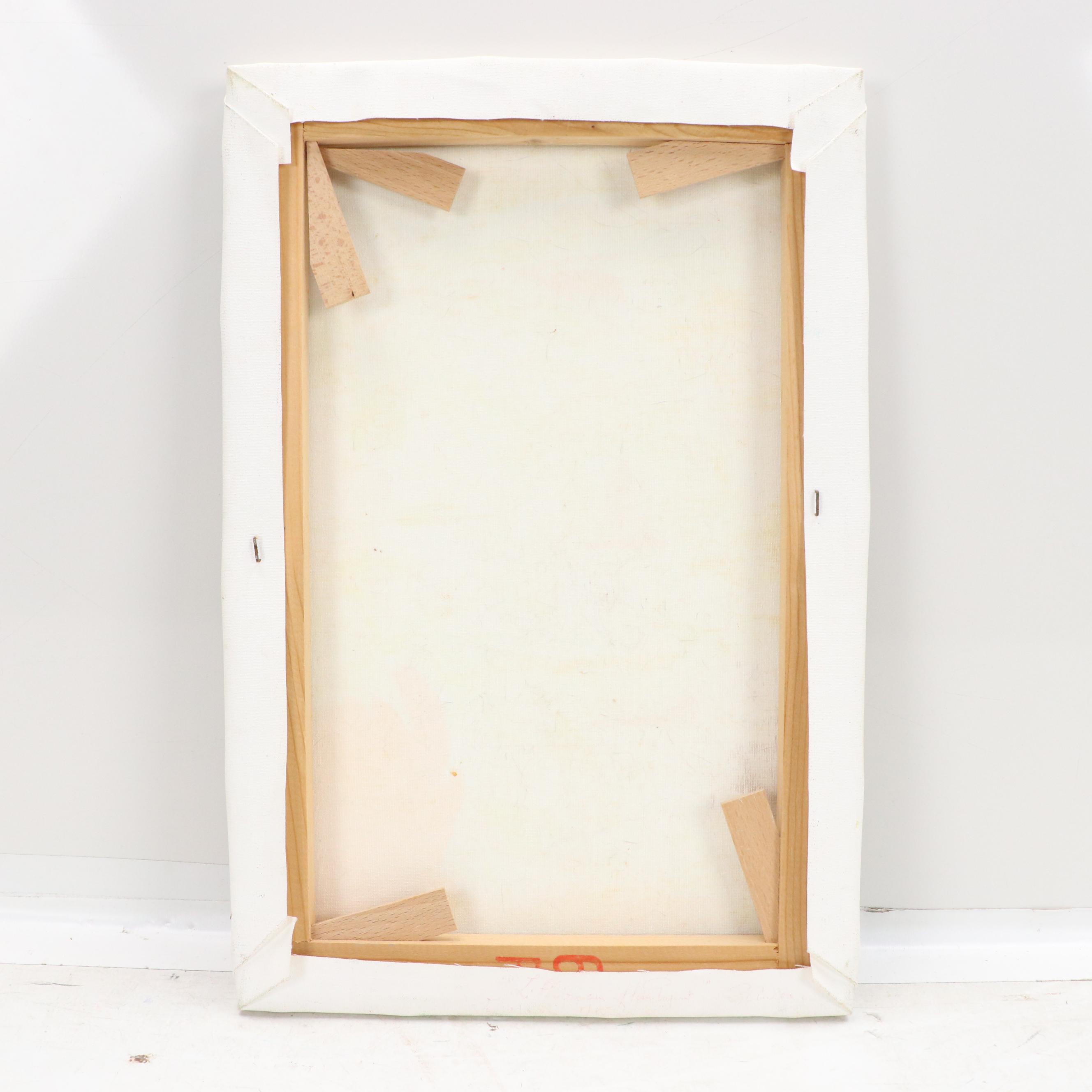 Garden Courtyard Oil Painting, 1996