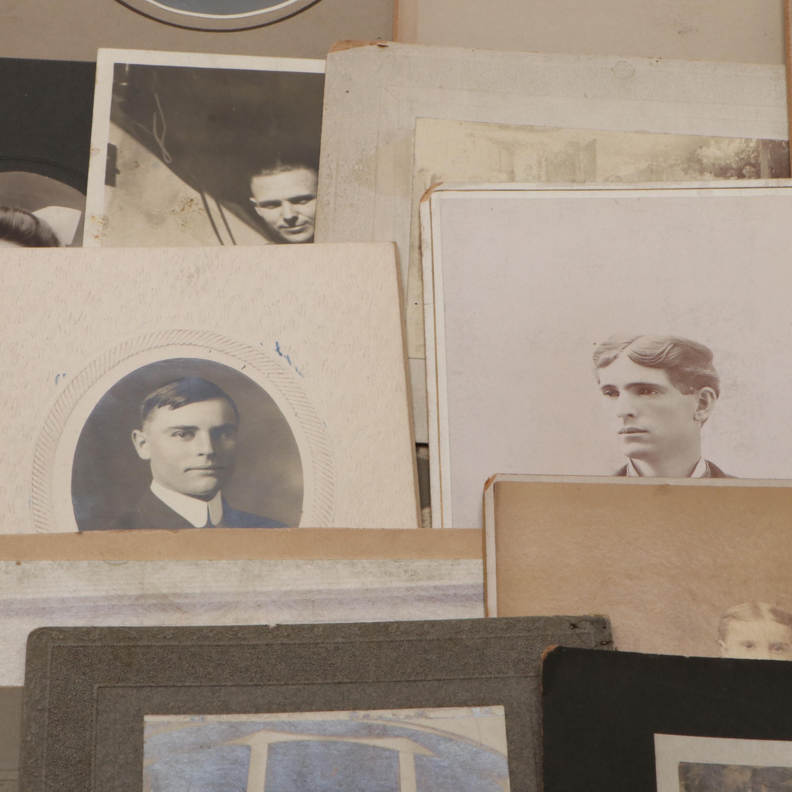 Photos of Men, Women and Children with More Ephemera, Late 19th/ Early 20th C.