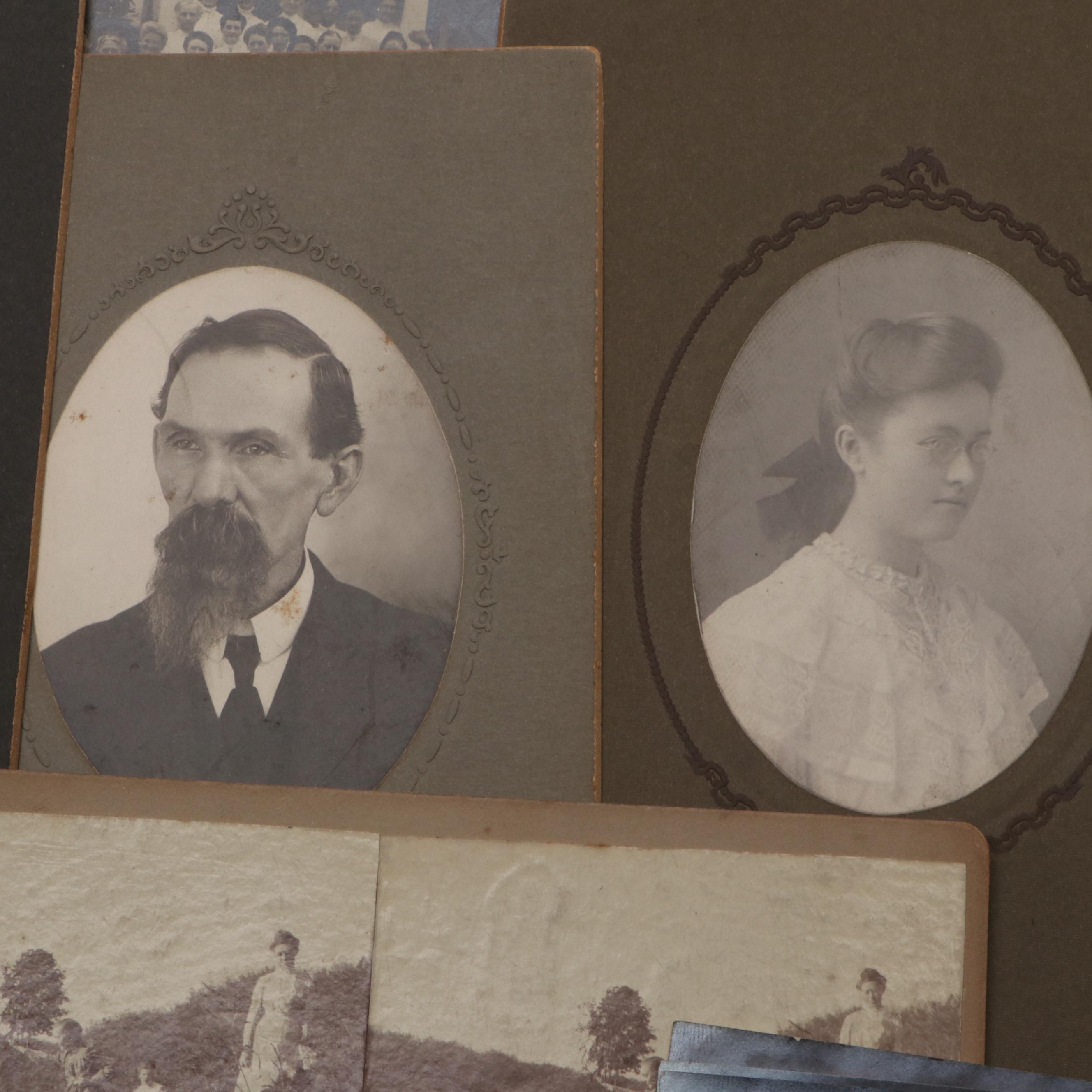 Photos of Men, Women and Children with More Ephemera, Late 19th/ Early 20th C.