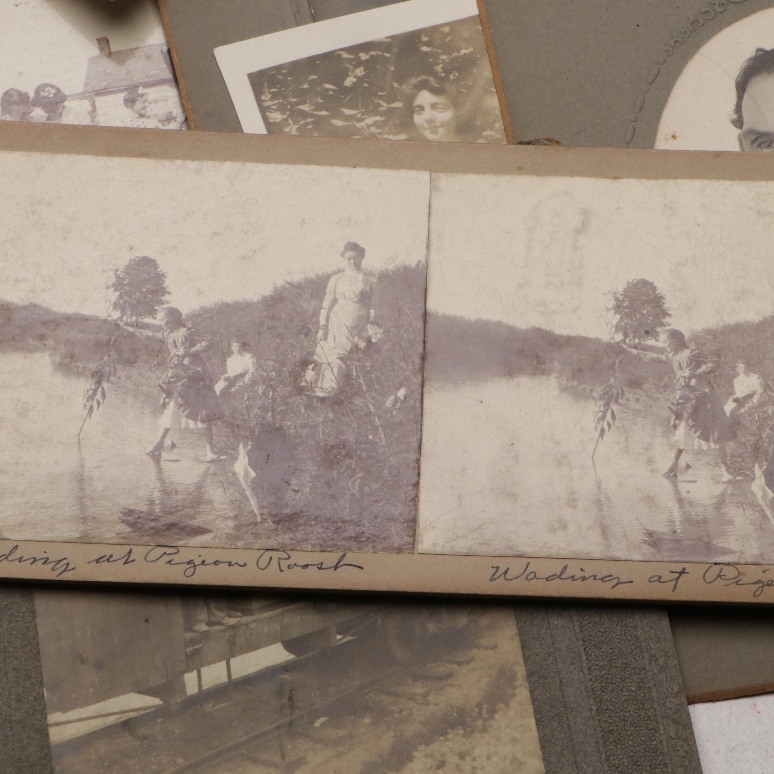 Photos of Men, Women and Children with More Ephemera, Late 19th/ Early 20th C.