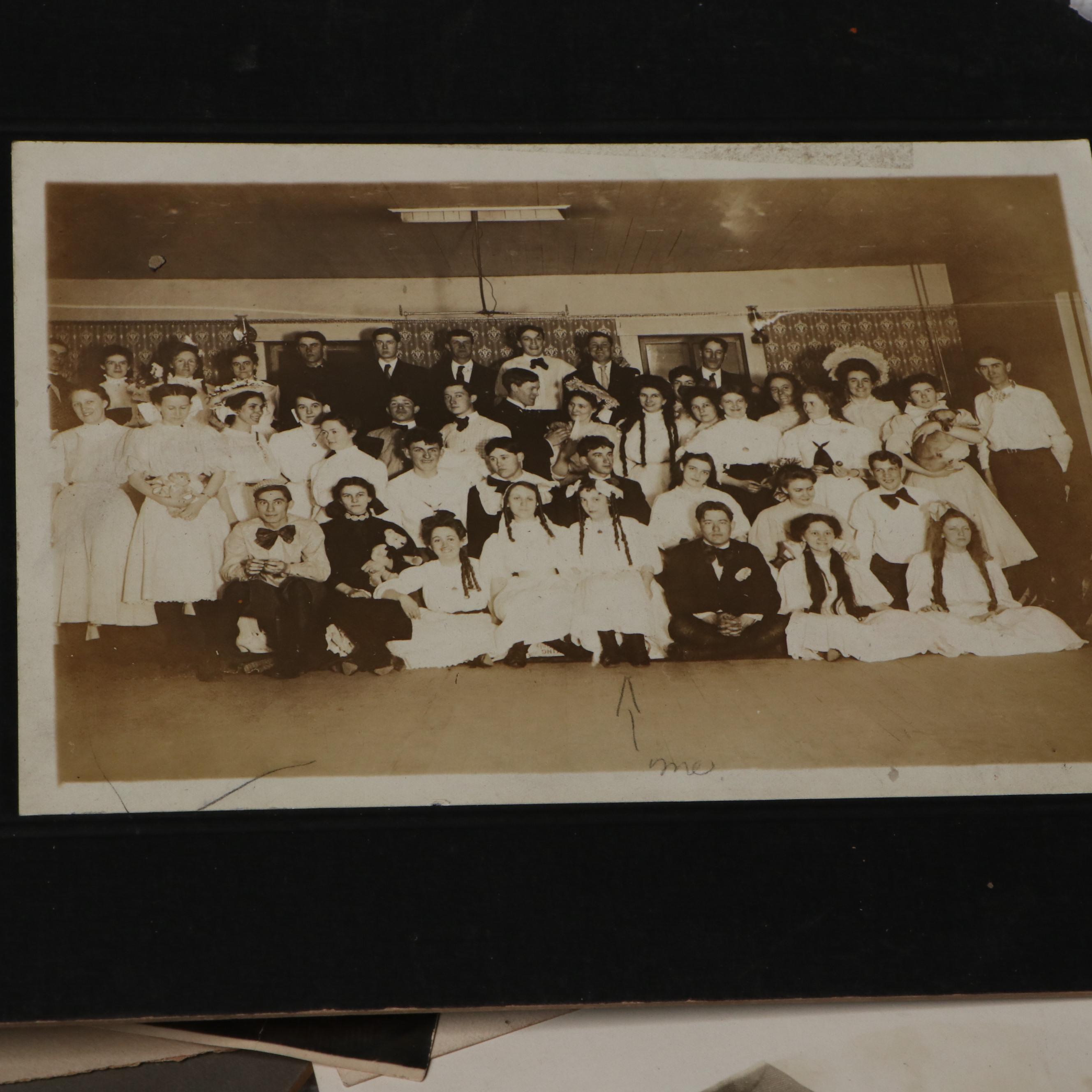 Photos of Men, Women and Children with More Ephemera, Late 19th/ Early 20th C.