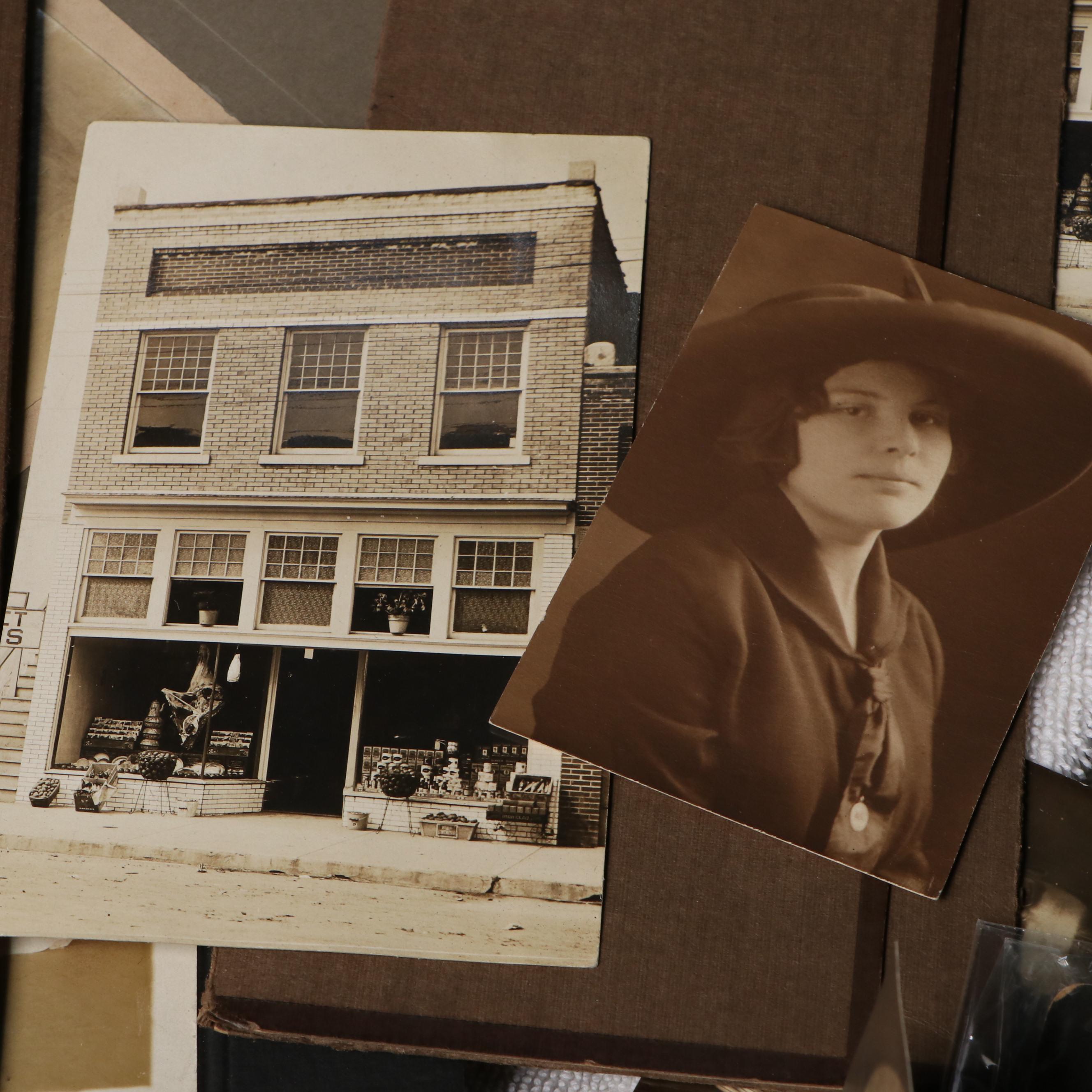 Photos of Men, Women and Children with More Ephemera, Late 19th/ Early 20th C.
