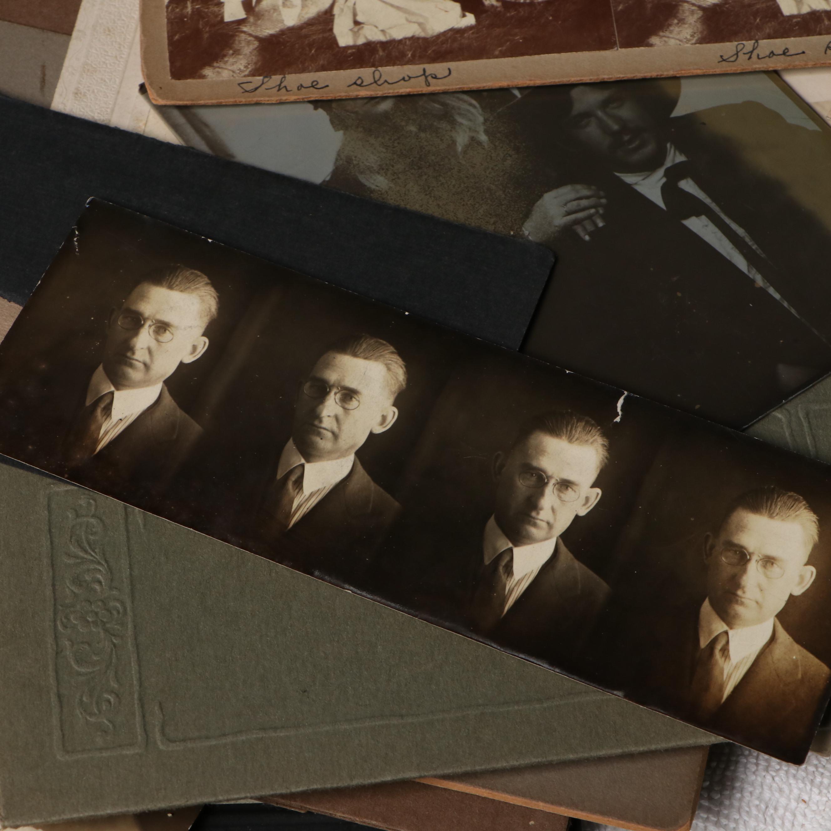 Photos of Men, Women and Children with More Ephemera, Late 19th/ Early 20th C.