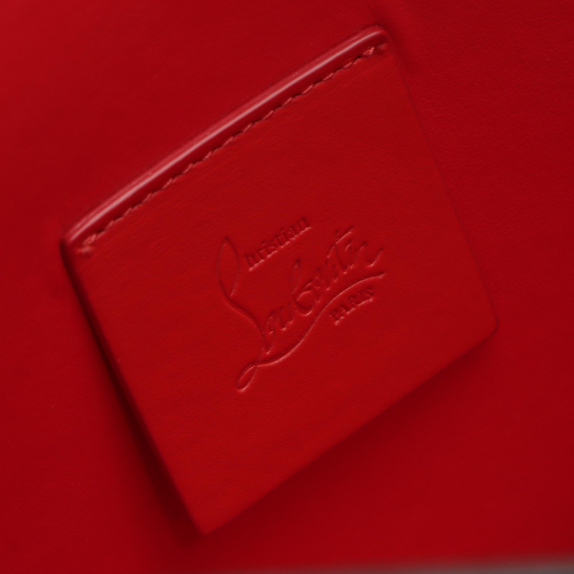 Christian Louboutin Spiked Skypouch in Empire Calf Leather with Box