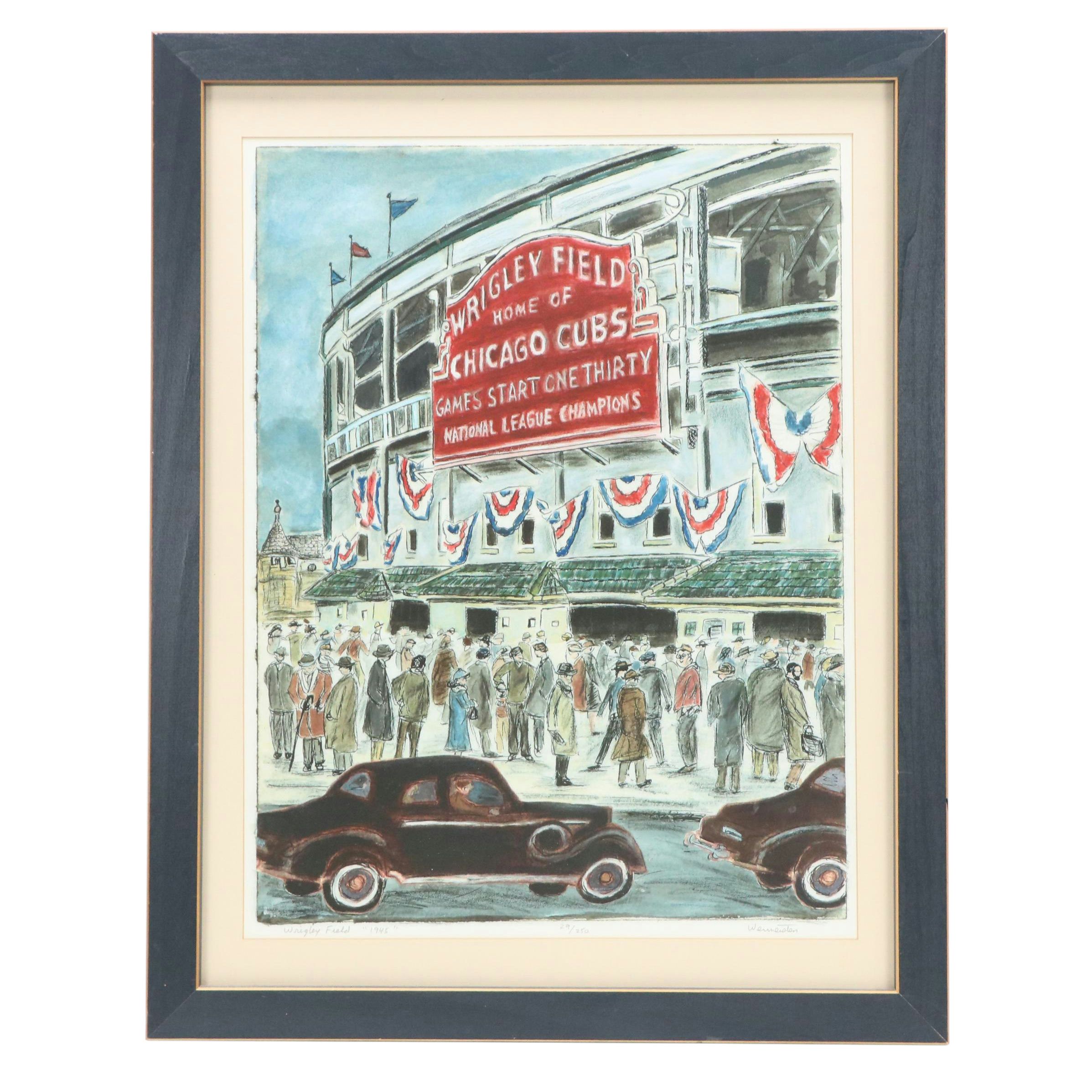 Jay Wennersten Digital Print "Wrigley Field '1945'," 21st Century
