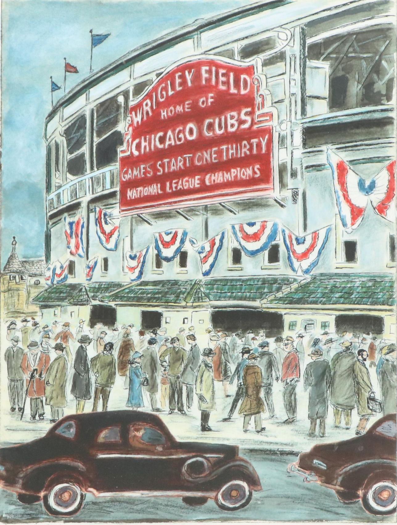 Jay Wennersten Digital Print "Wrigley Field '1945'," 21st Century