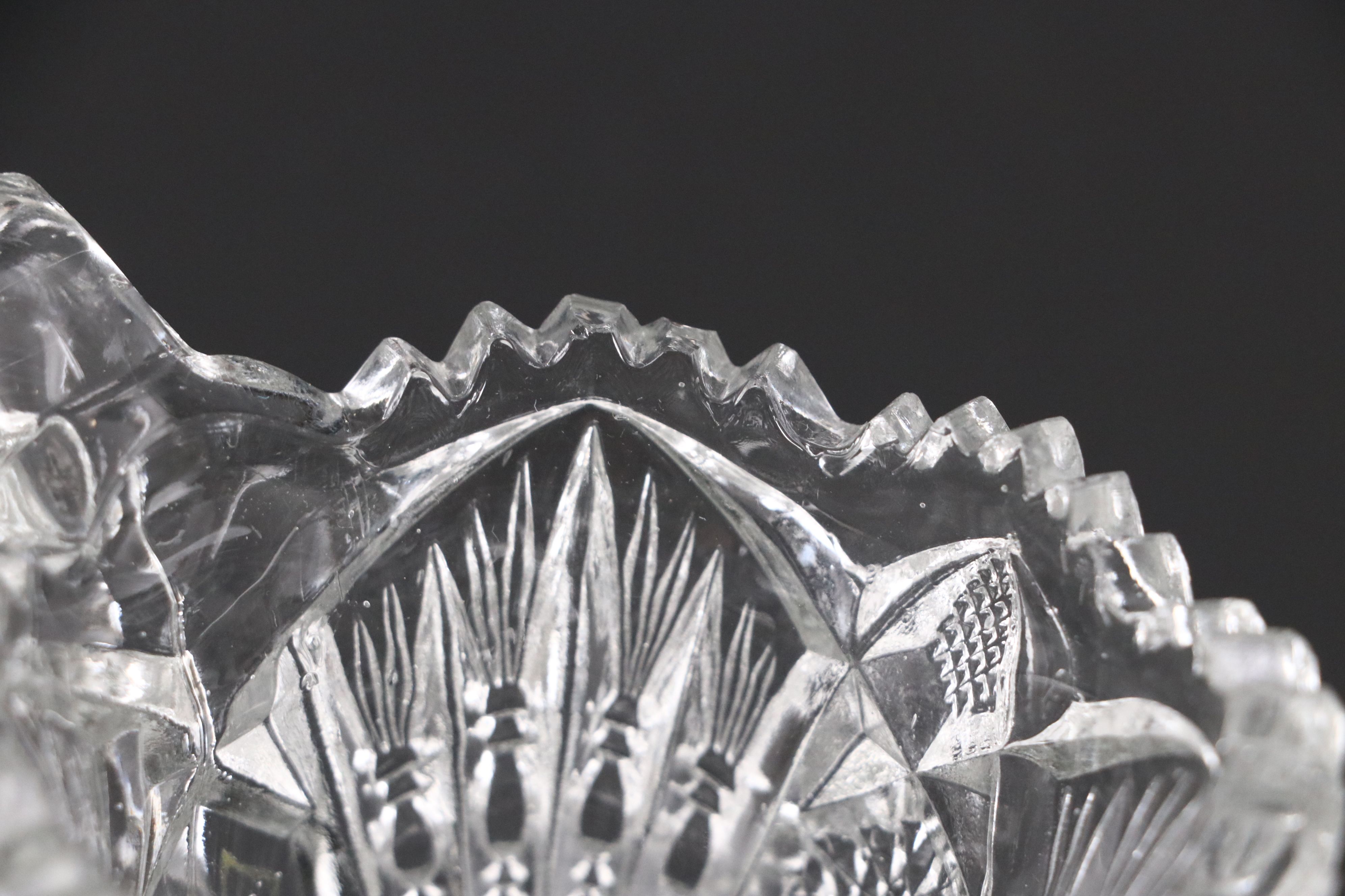 Glass Coffee Carafe on Metal Stand with Other Crystal Cut Table Accessories