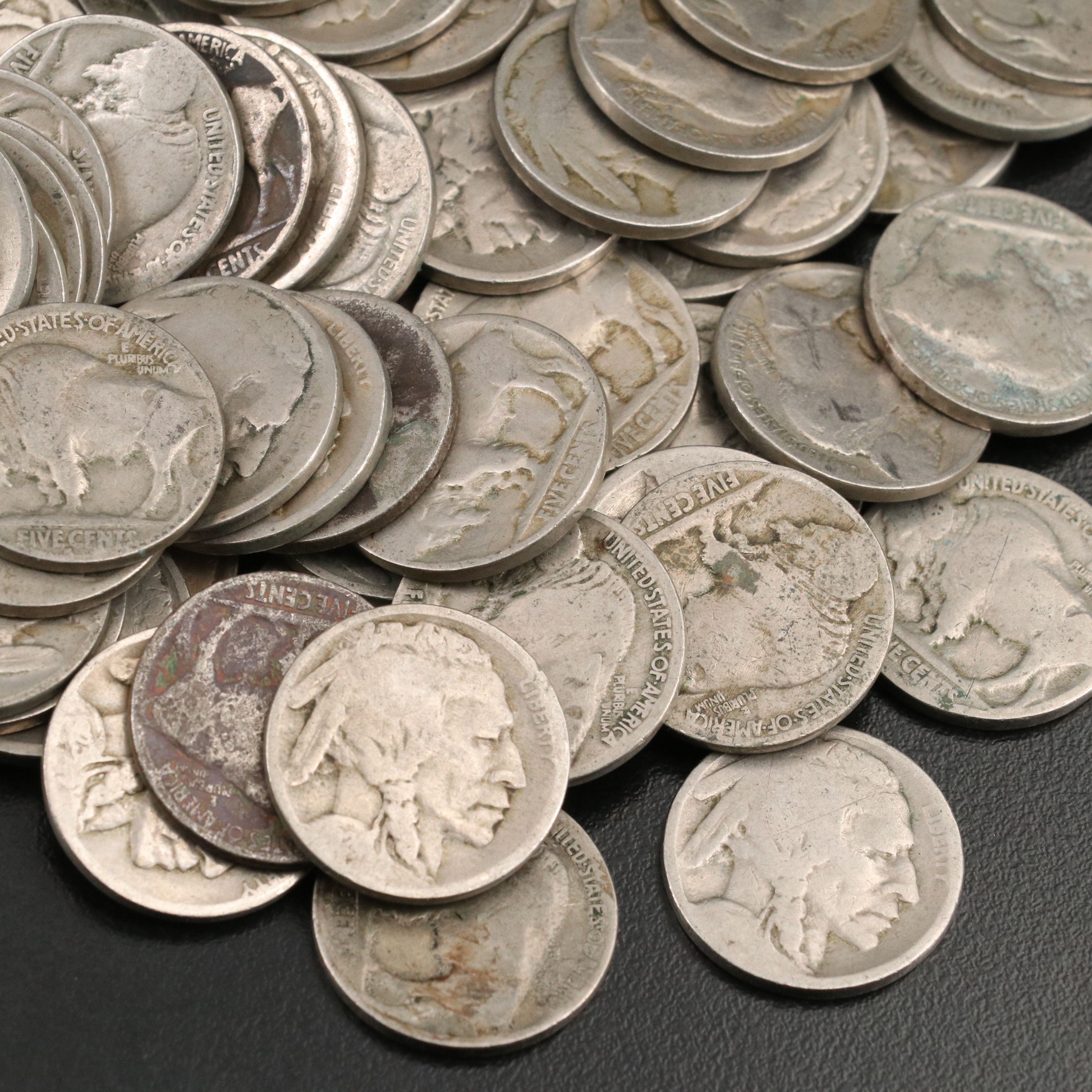 Collection of 800 Wheat Cents and Buffalo Nickels