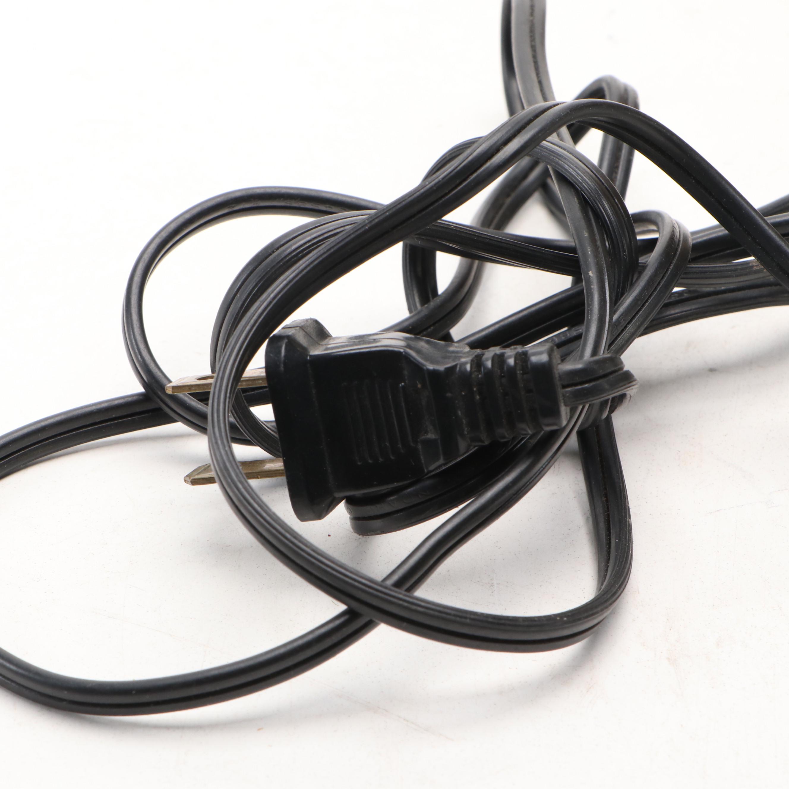 Folk Art Cow Print Bucket and Sugar Tin Canister Table Lamps