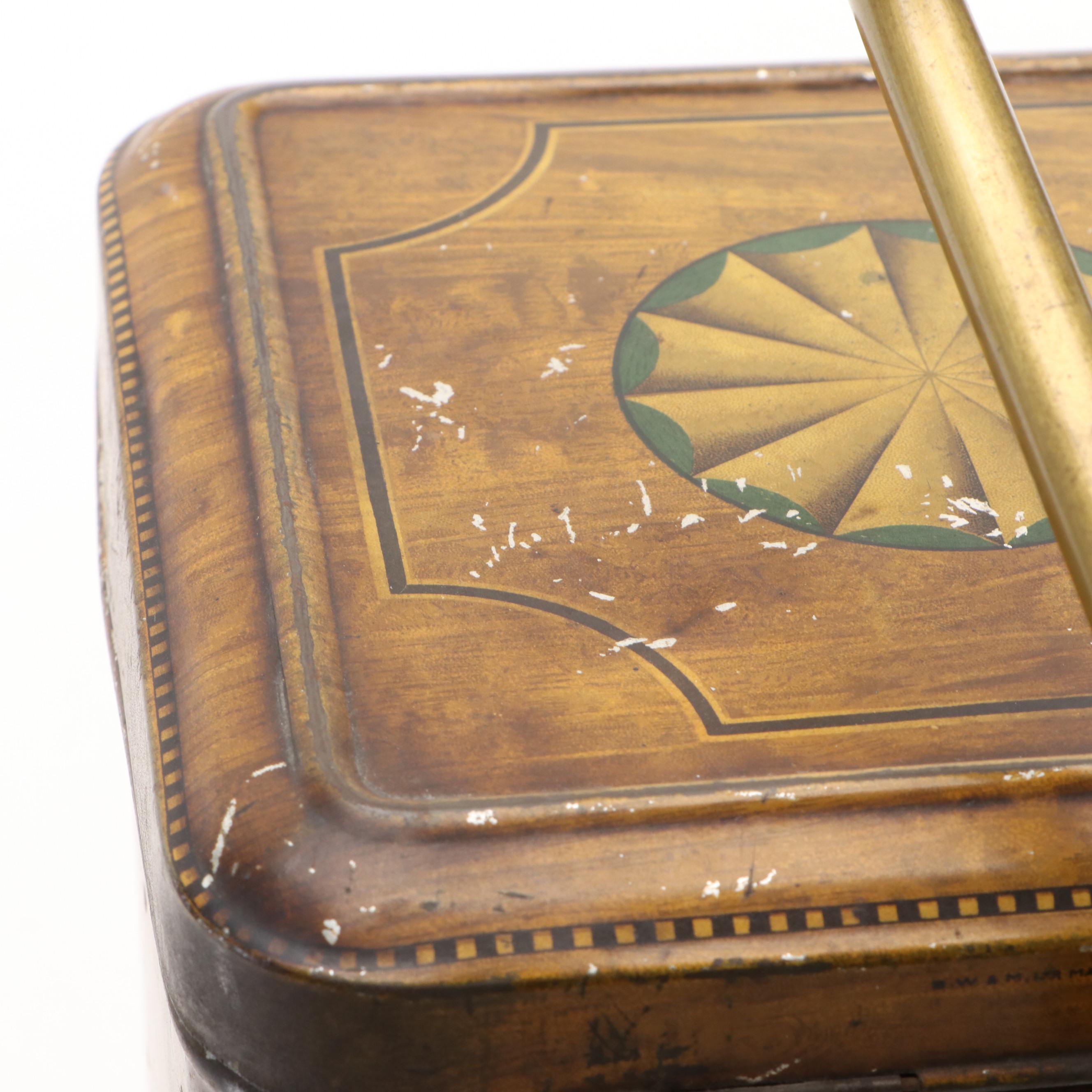 Folk Art Cow Print Bucket and Sugar Tin Canister Table Lamps