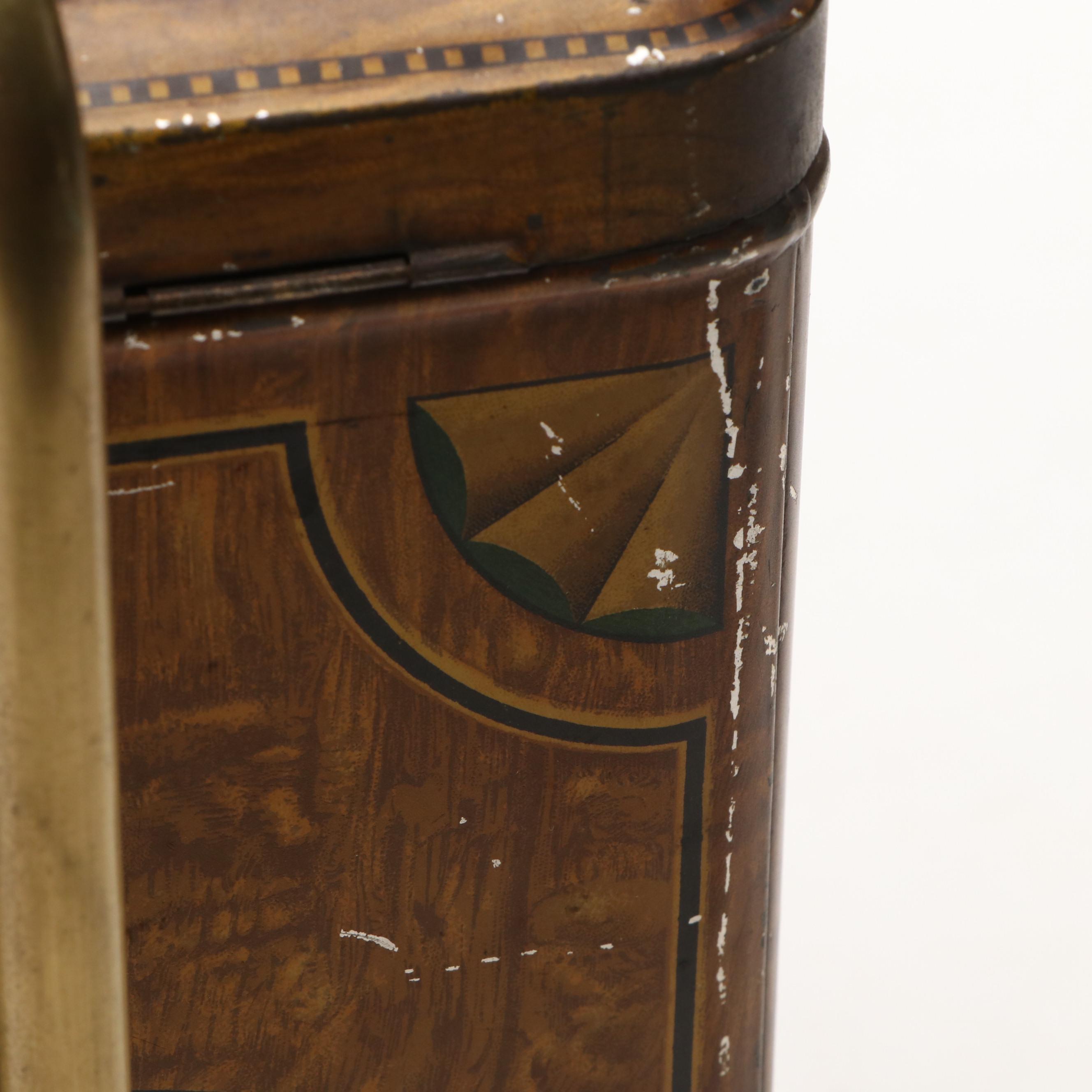 Folk Art Cow Print Bucket and Sugar Tin Canister Table Lamps