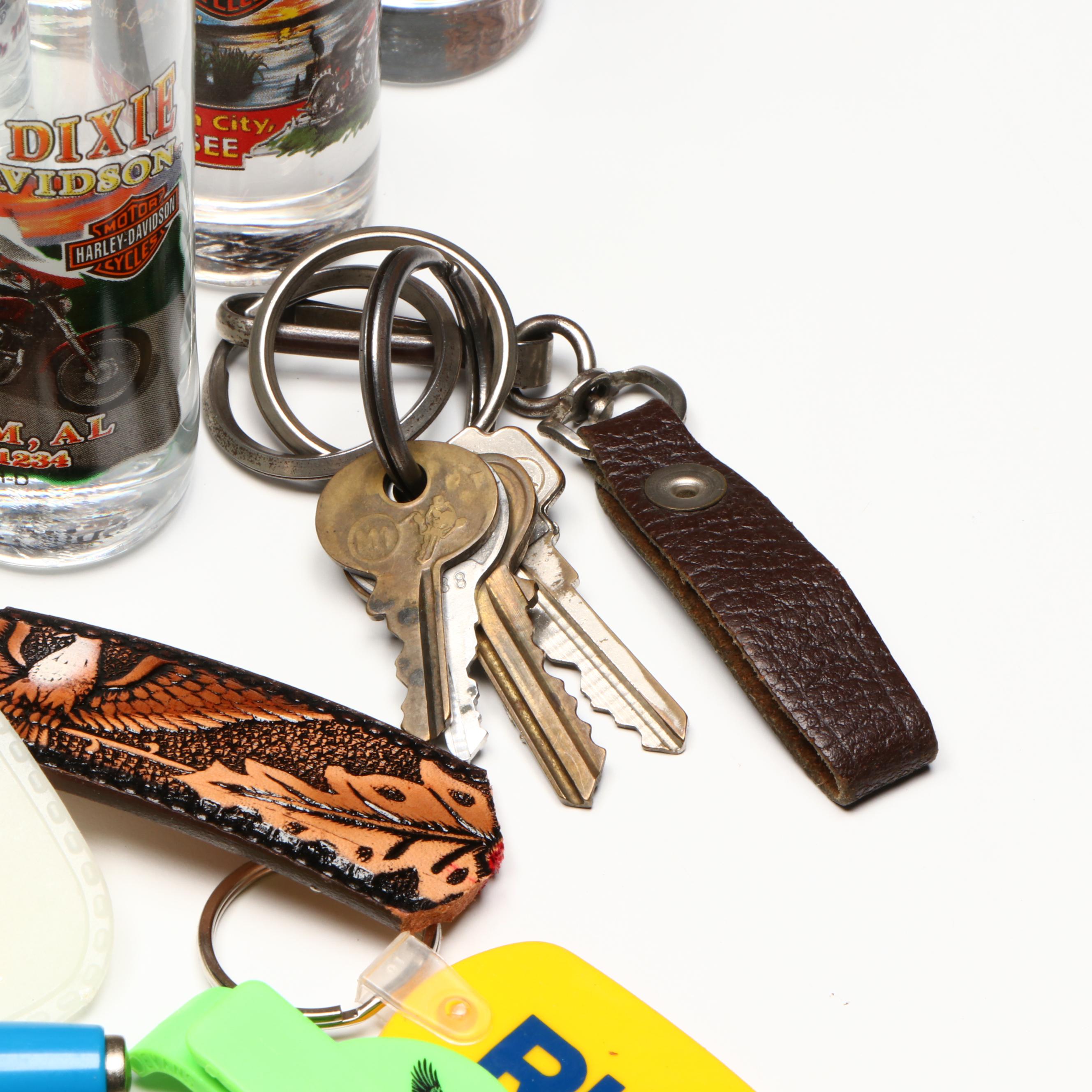 Coco Joe's Hapa-Wood Maile Lakas, Harley-Davidson Shot Glasses and Keychains