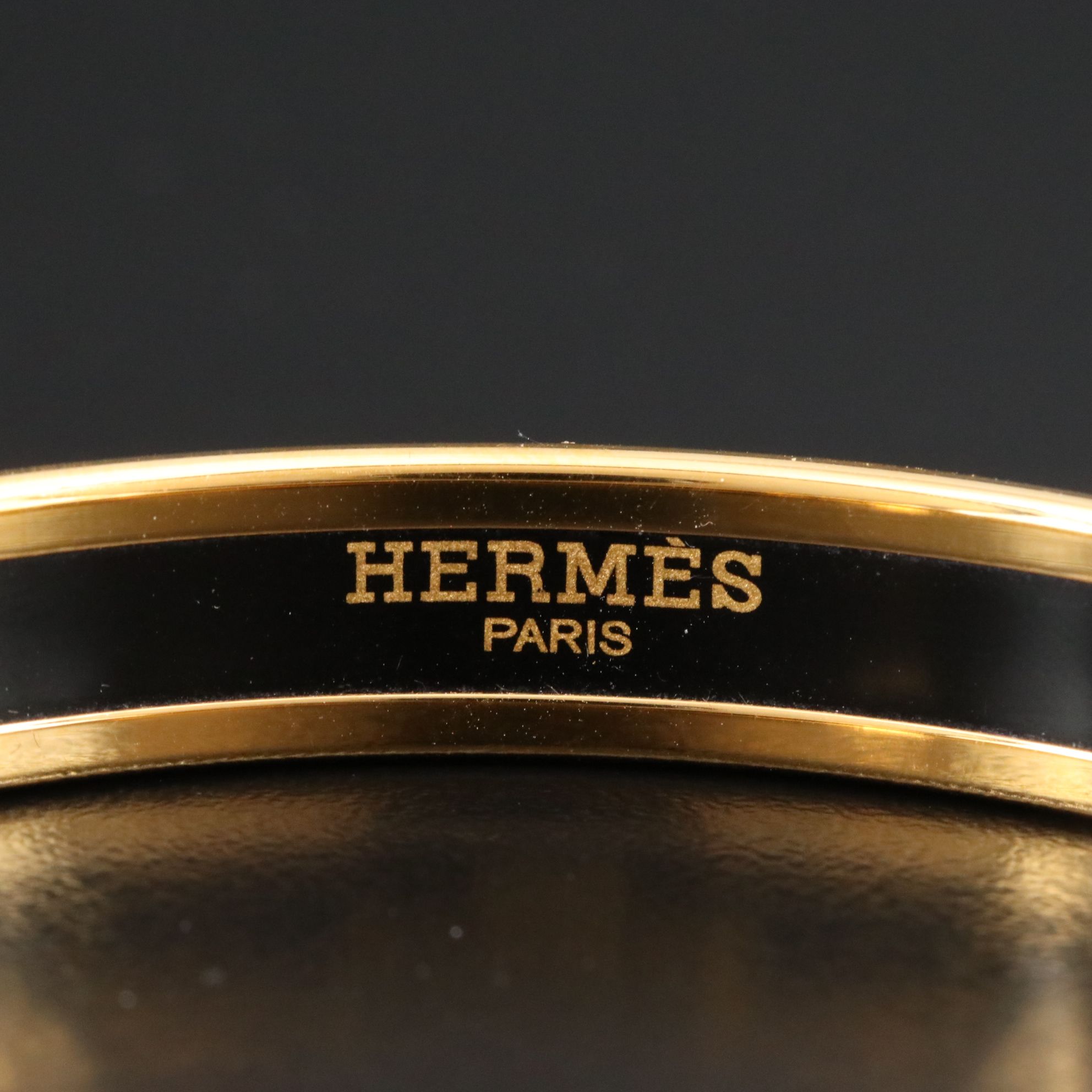 Hermès Capitale Narrow Enamel Bangle Bracelet