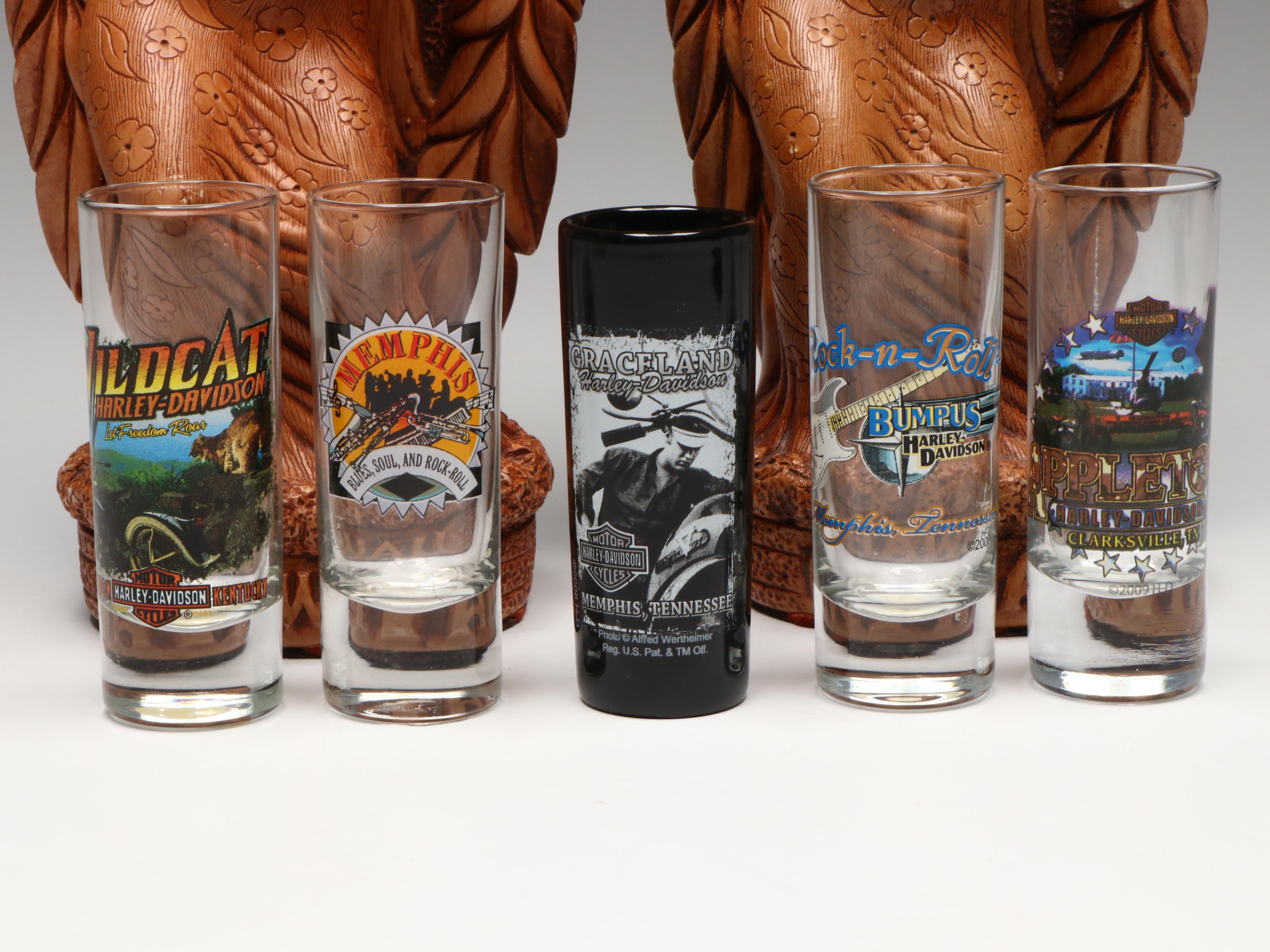 Coco Joe's Hapa-Wood Maile Lakas, Harley-Davidson Shot Glasses and Keychains