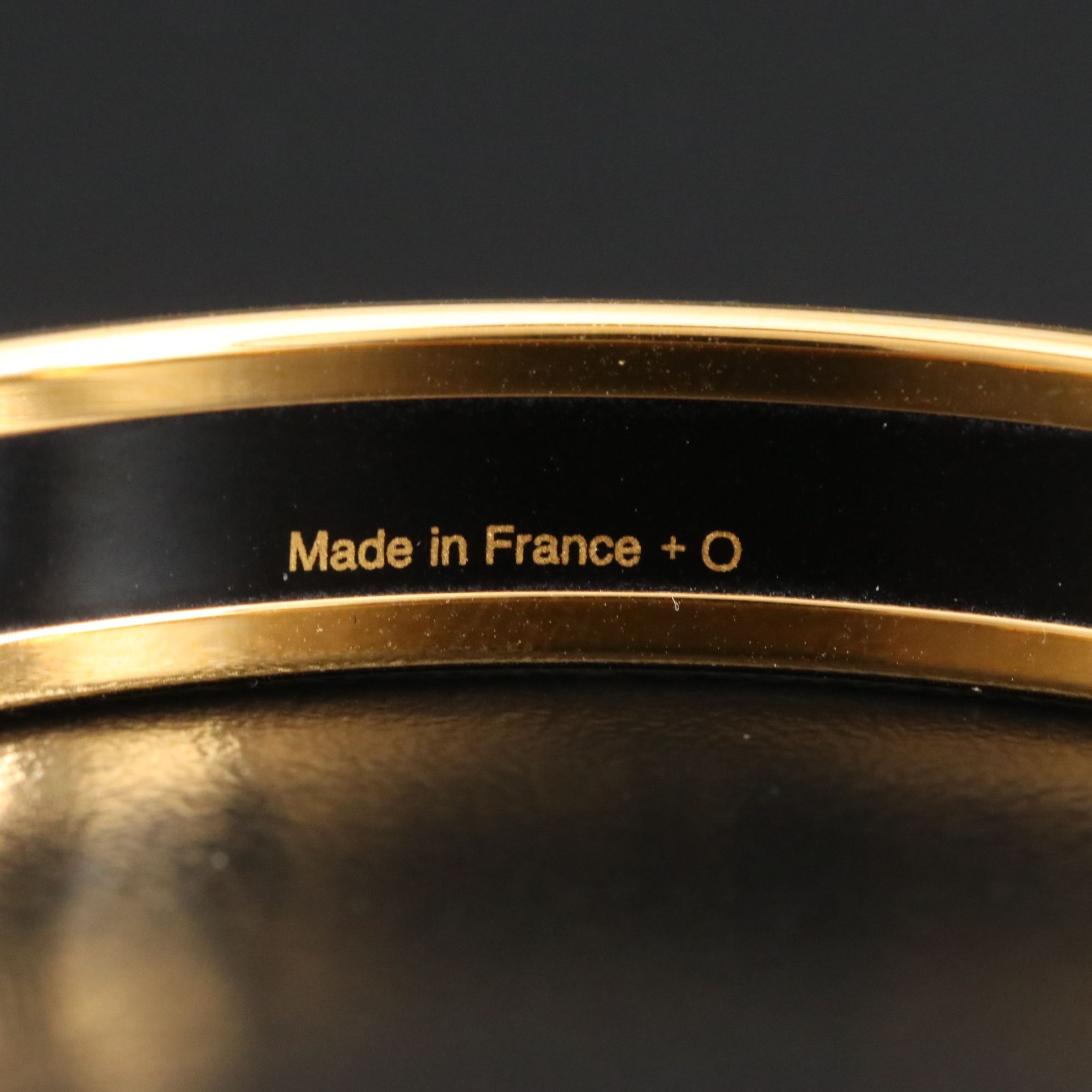 Hermès Capitale Narrow Enamel Bangle Bracelet