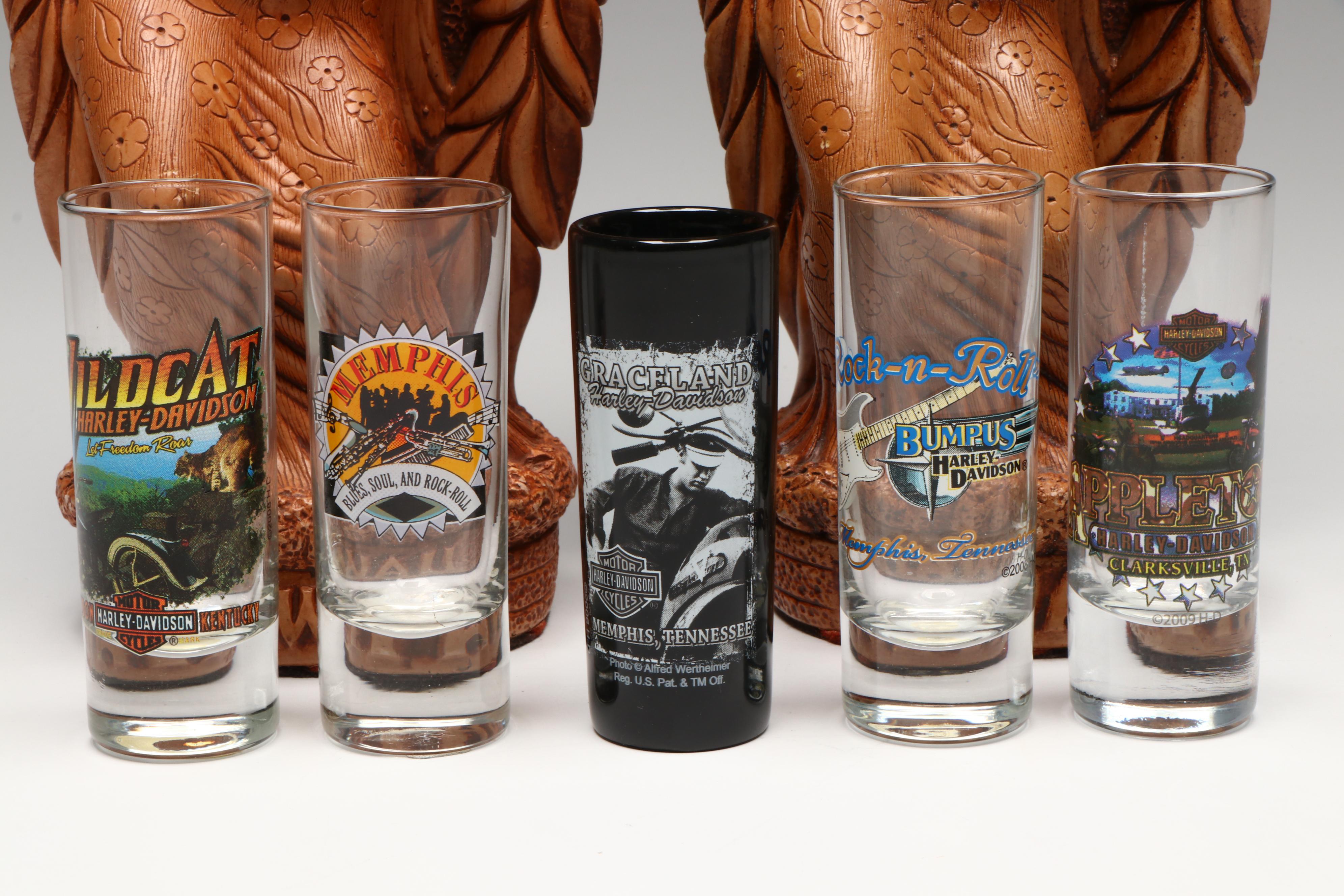 Coco Joe's Hapa-Wood Maile Lakas, Harley-Davidson Shot Glasses and Keychains