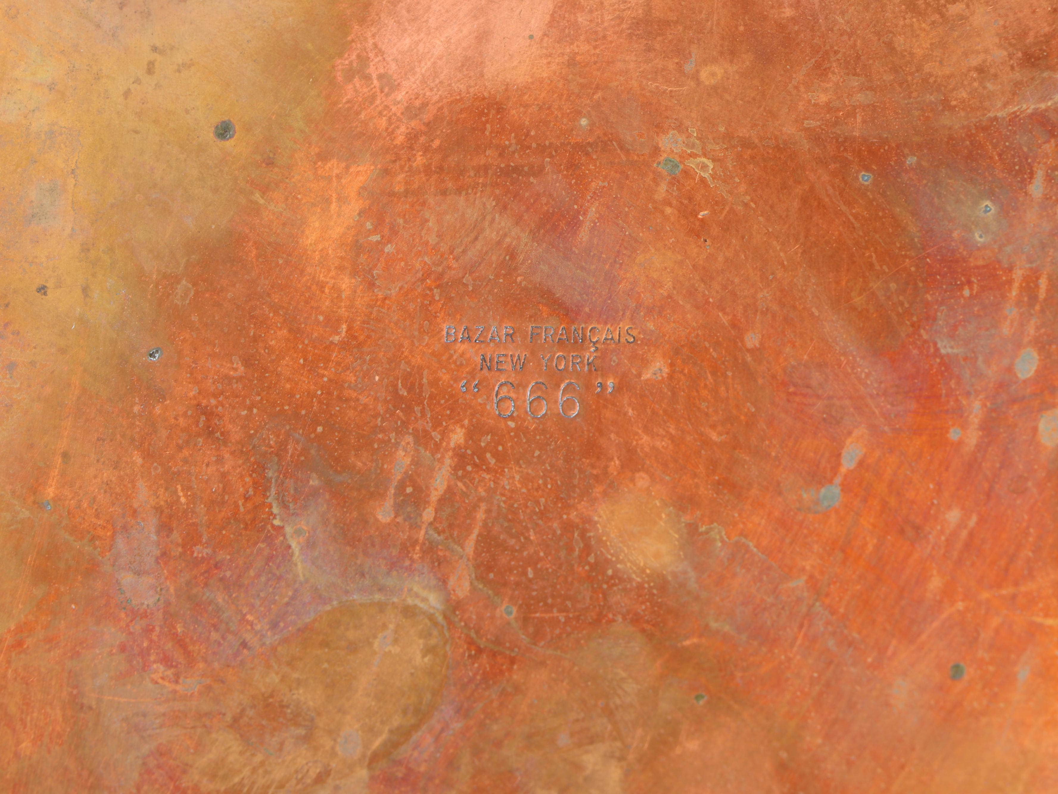 Bazar Francais Copper Pot with Kettles and Damer Floral Canister