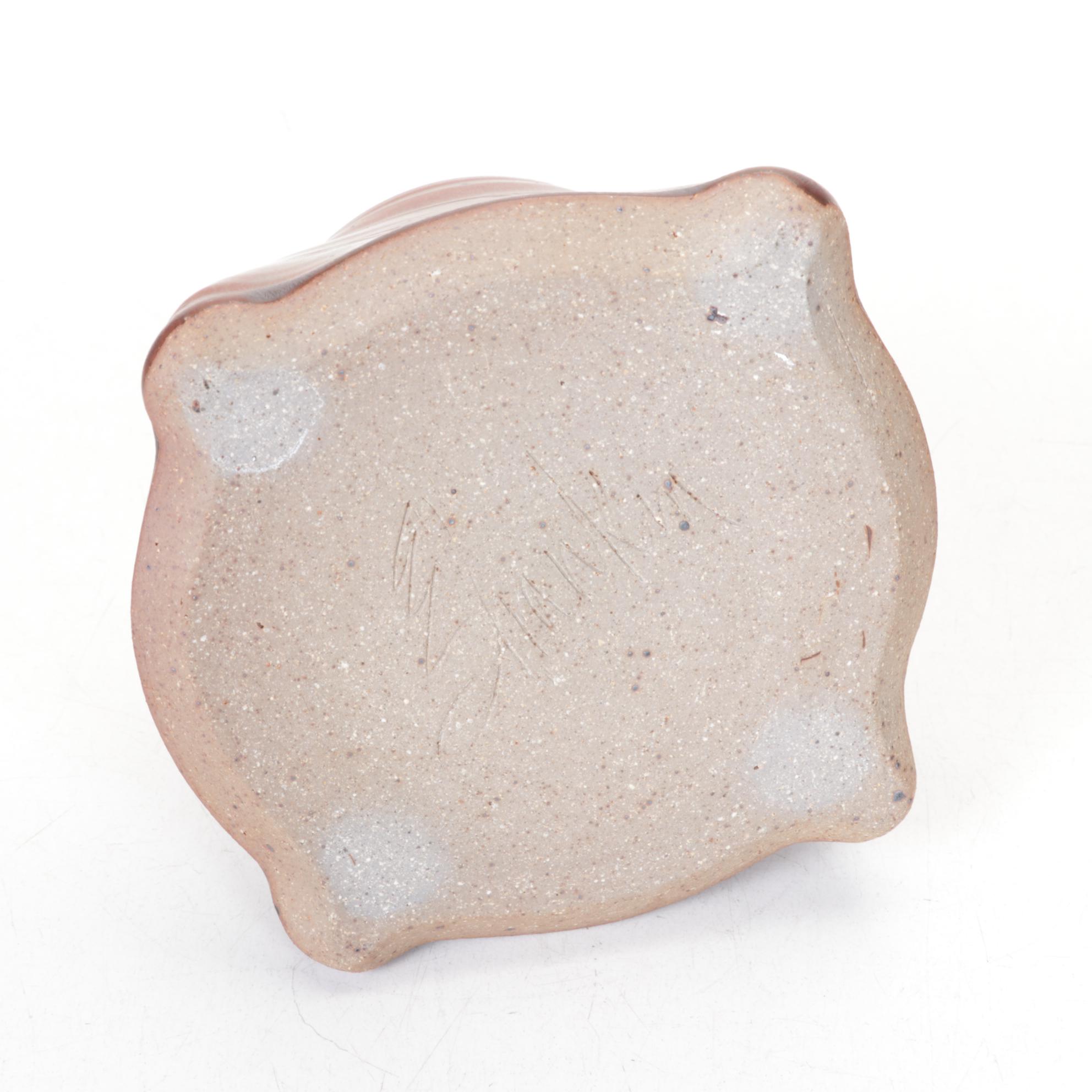 Ellen Shankin Hand-Thrown Pottery Bowls, Vase and Box, Late 20th Century